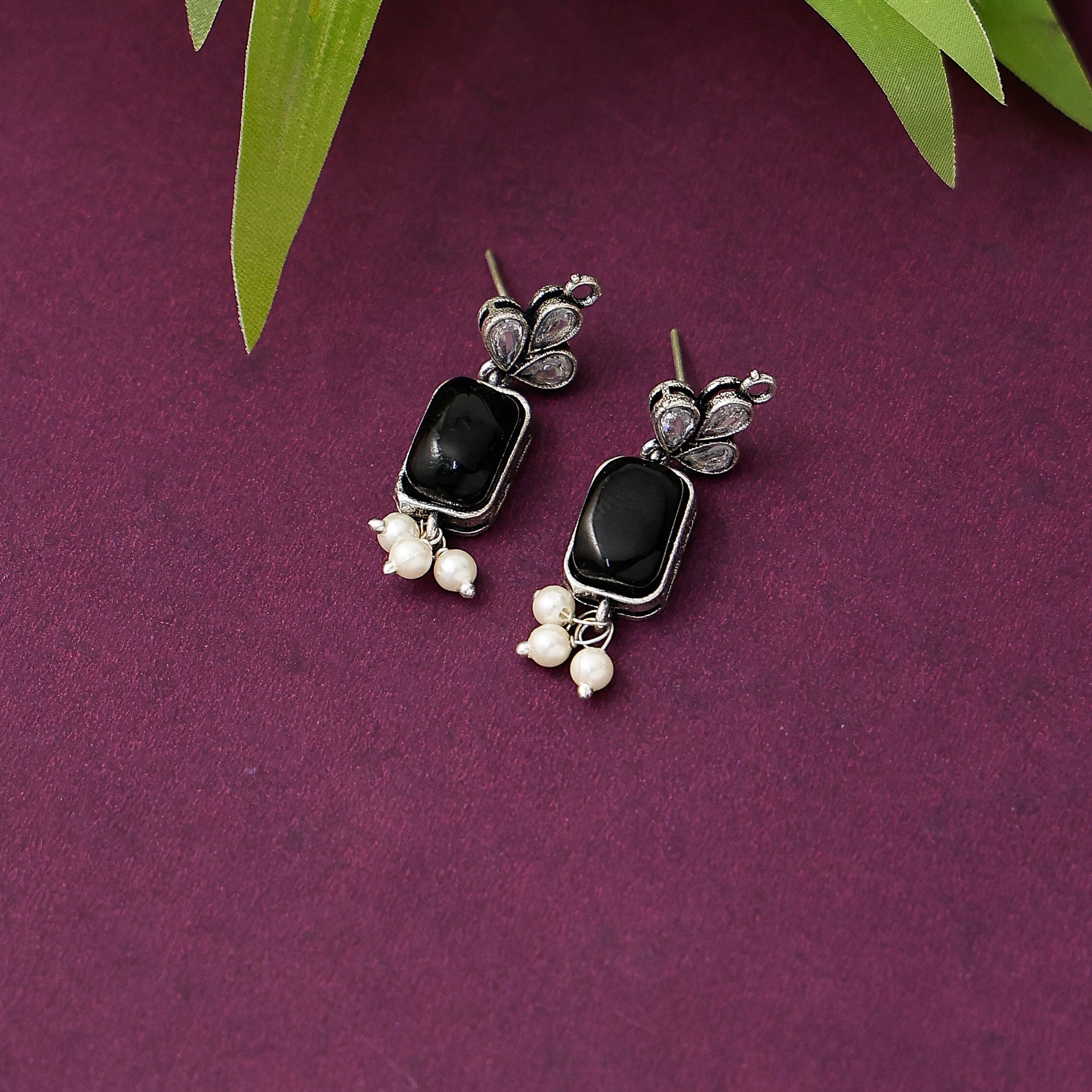 Designer stone earrings for ethnic and western outfits