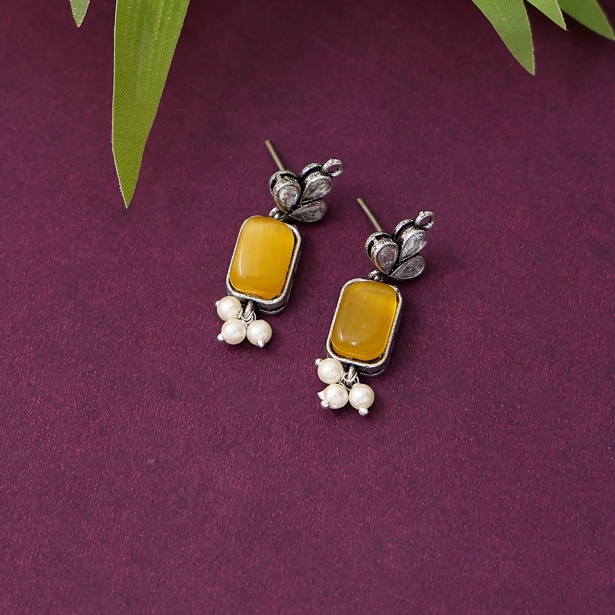 Party wear stone earrings for festive occasions