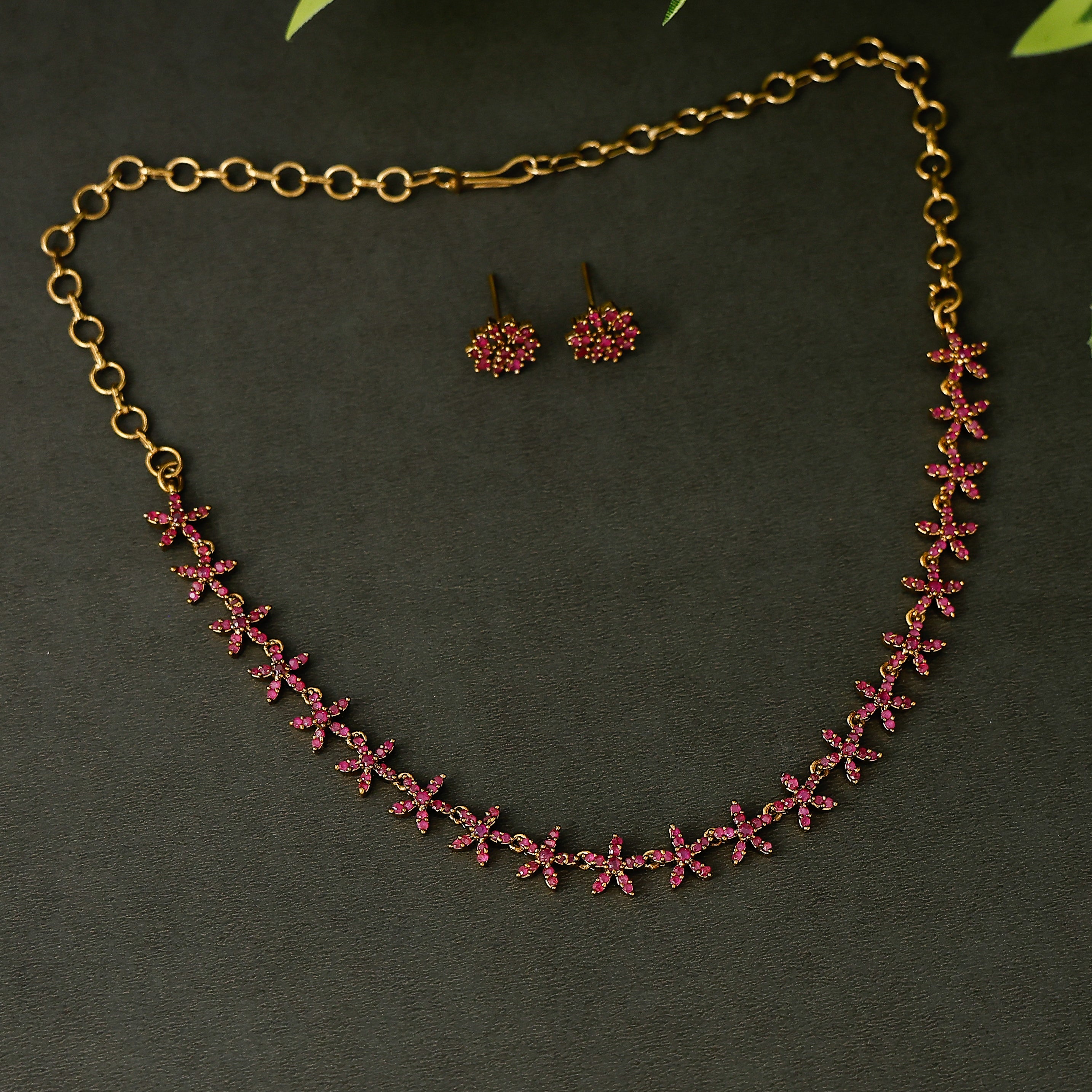 Star Shape Necklace with Earrings