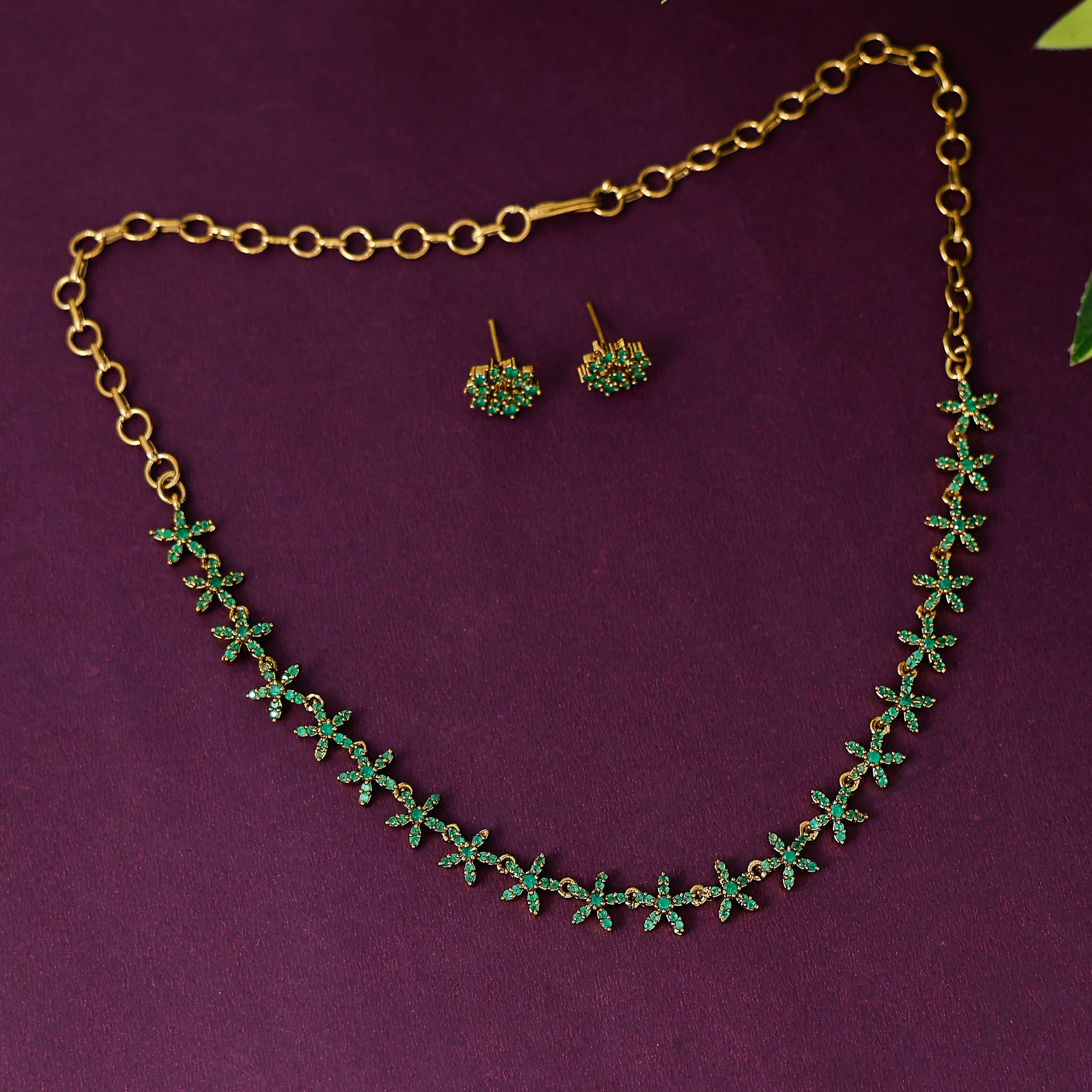 Star Shape Necklace with Earrings