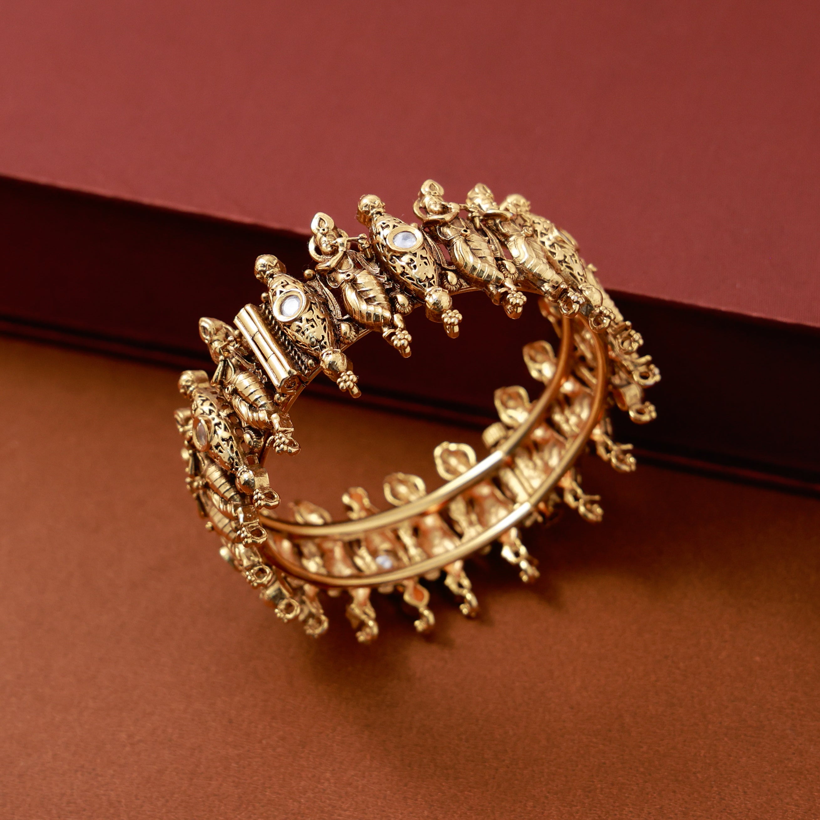 Lord Krishna design single bangle for women ethnic and festive wear
