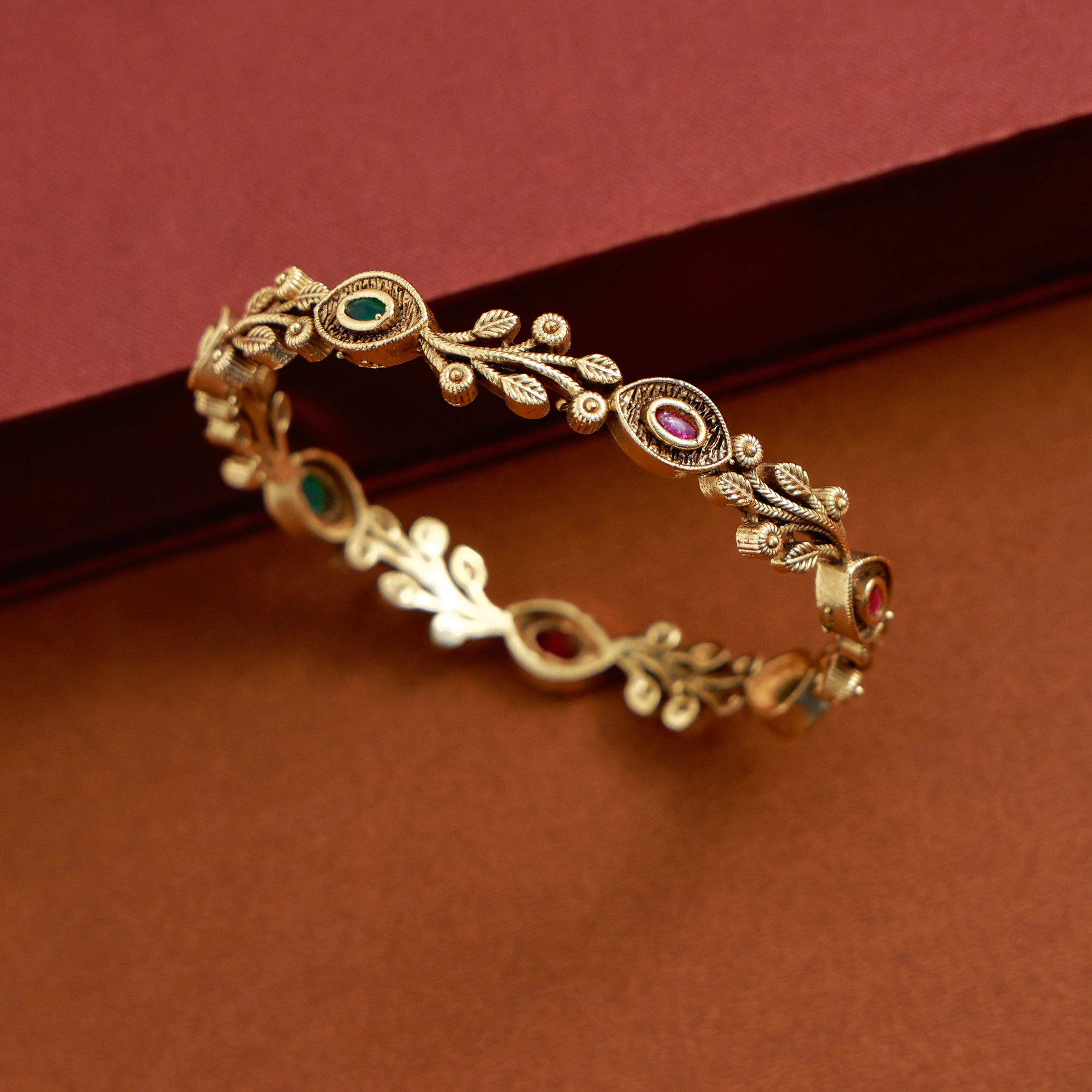 Golden Leaf Single Bangle
