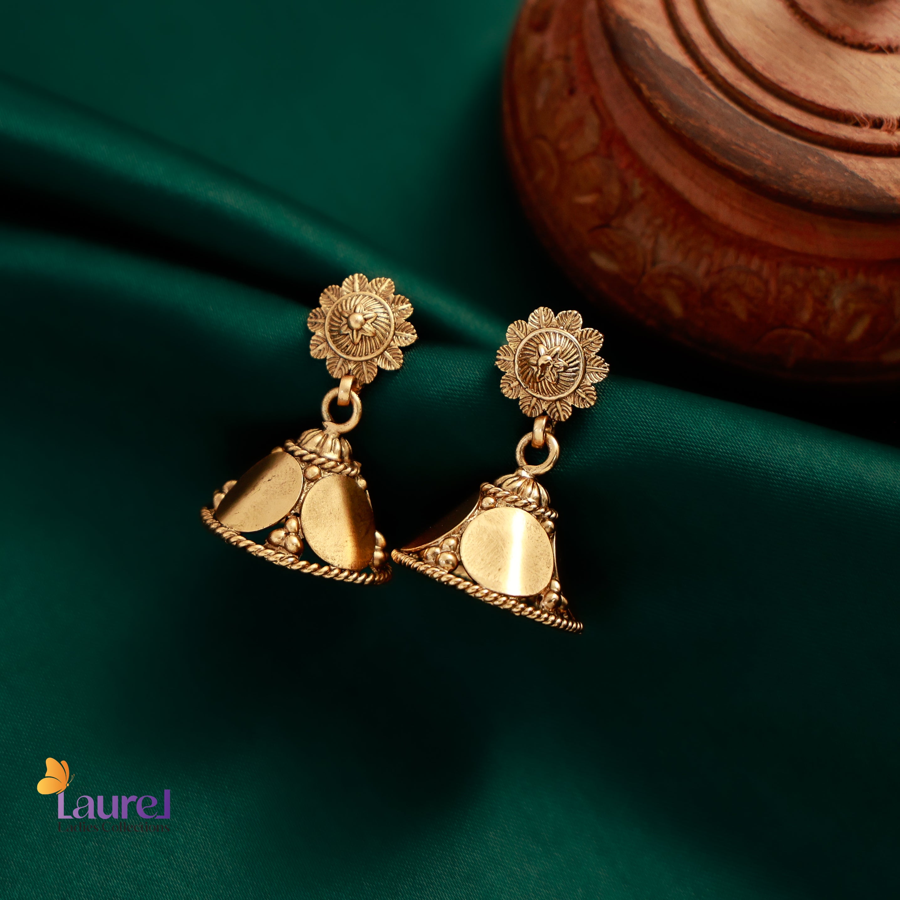 Flower Coin Long Neckpiece with Earring