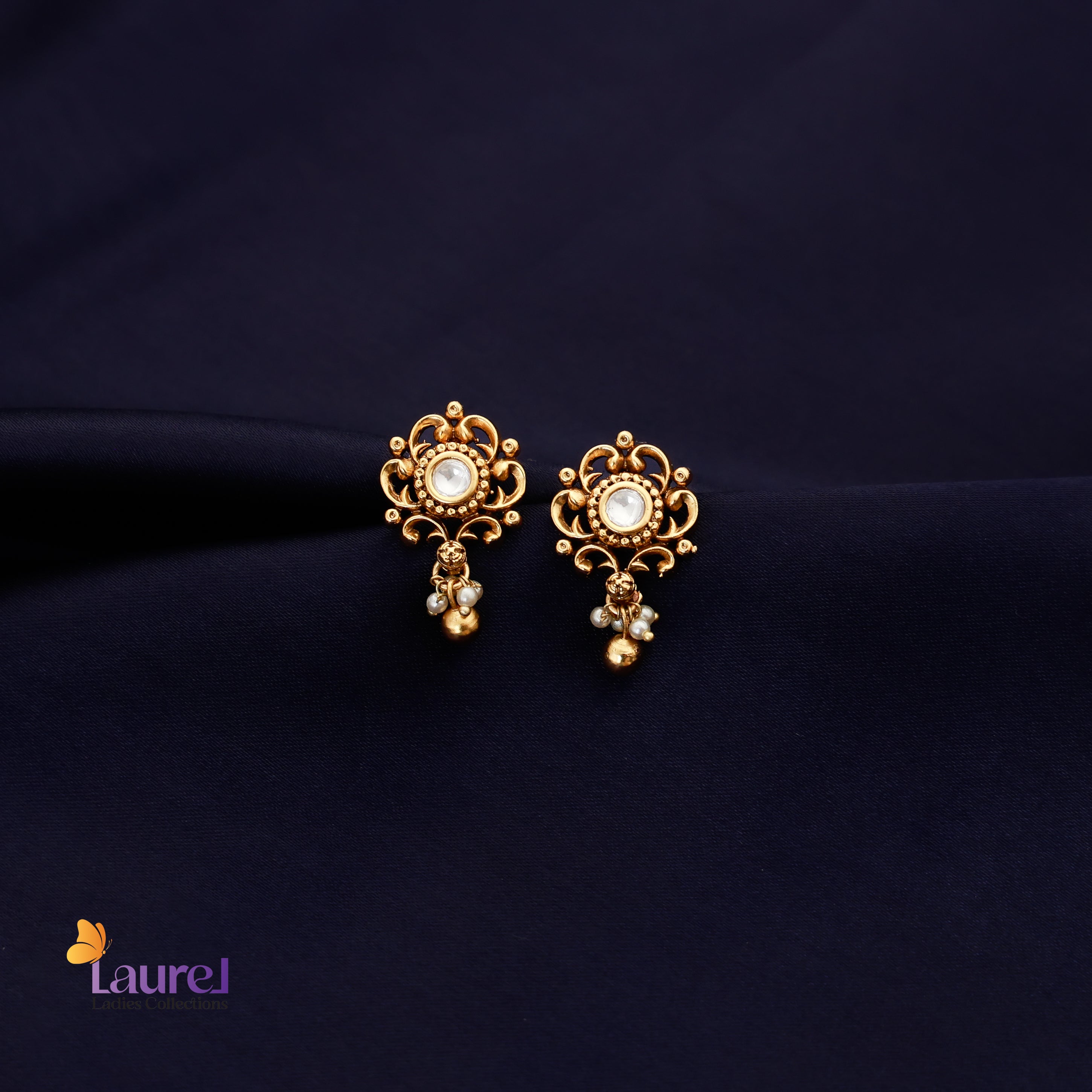 Golden Pearl Mangalsutra Neckpiece with Earring