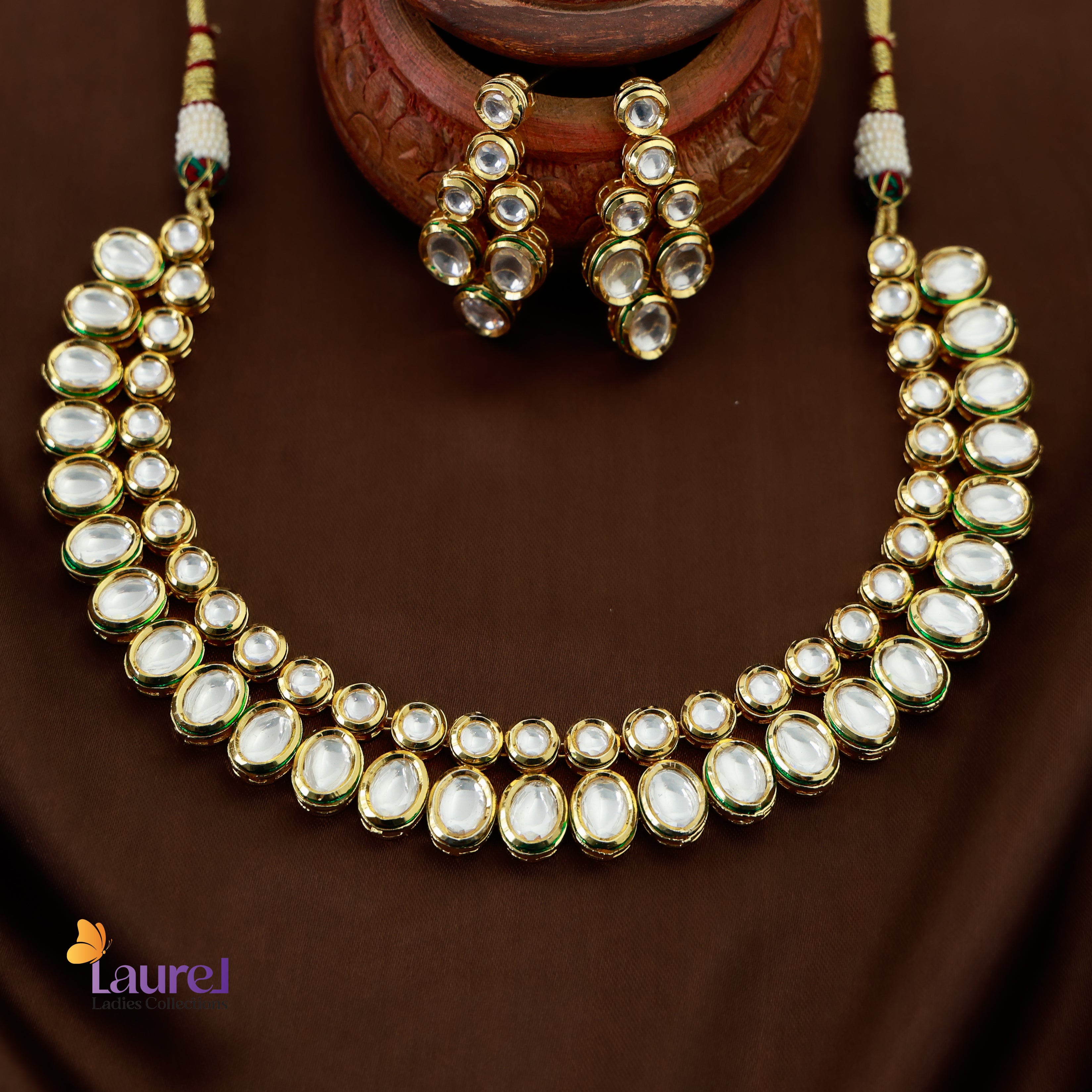 Kundan Round Neckpiece with Earring