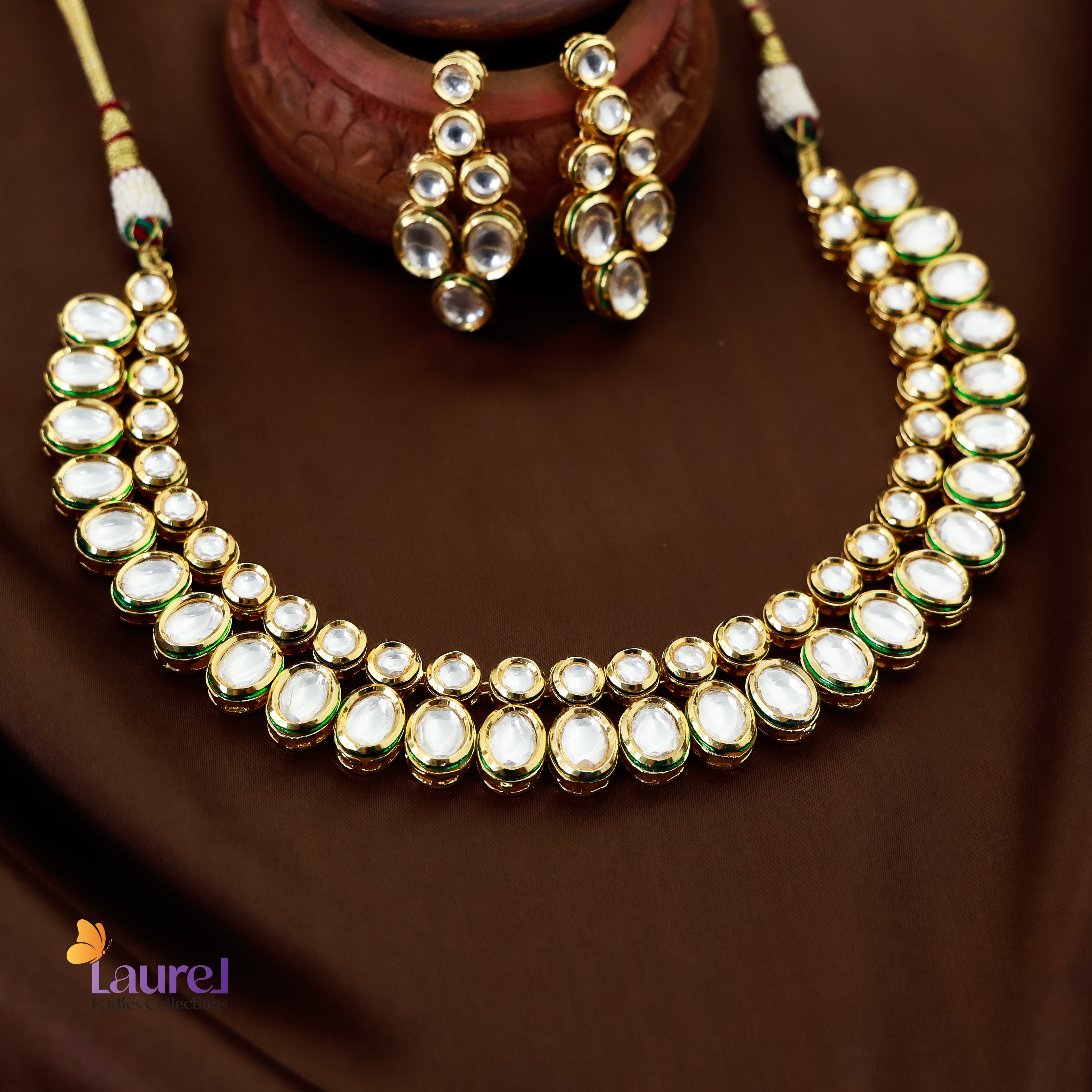 Kundan Round Neckpiece with Earring