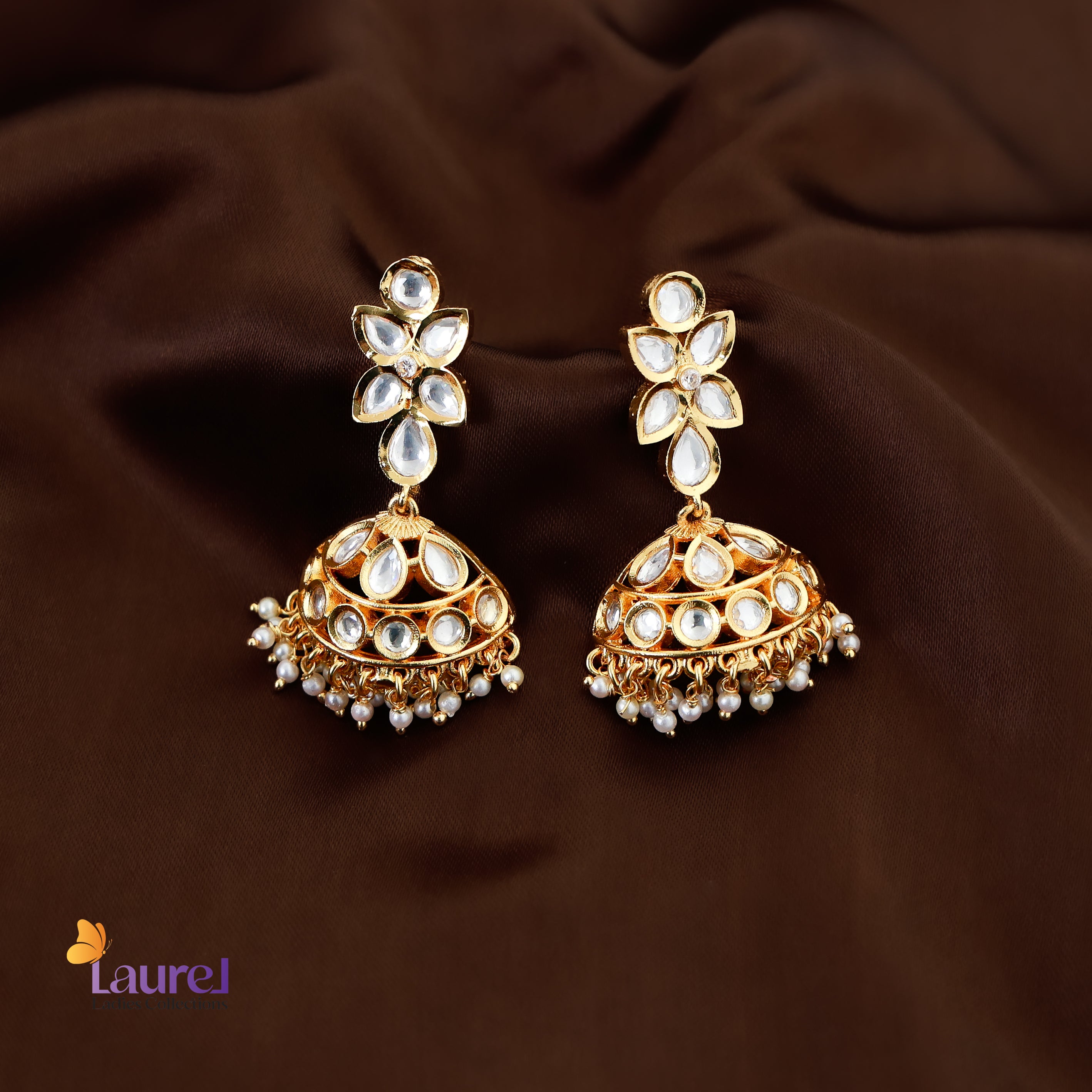 Pearl Kundan Neckpiece with Dangler Earring