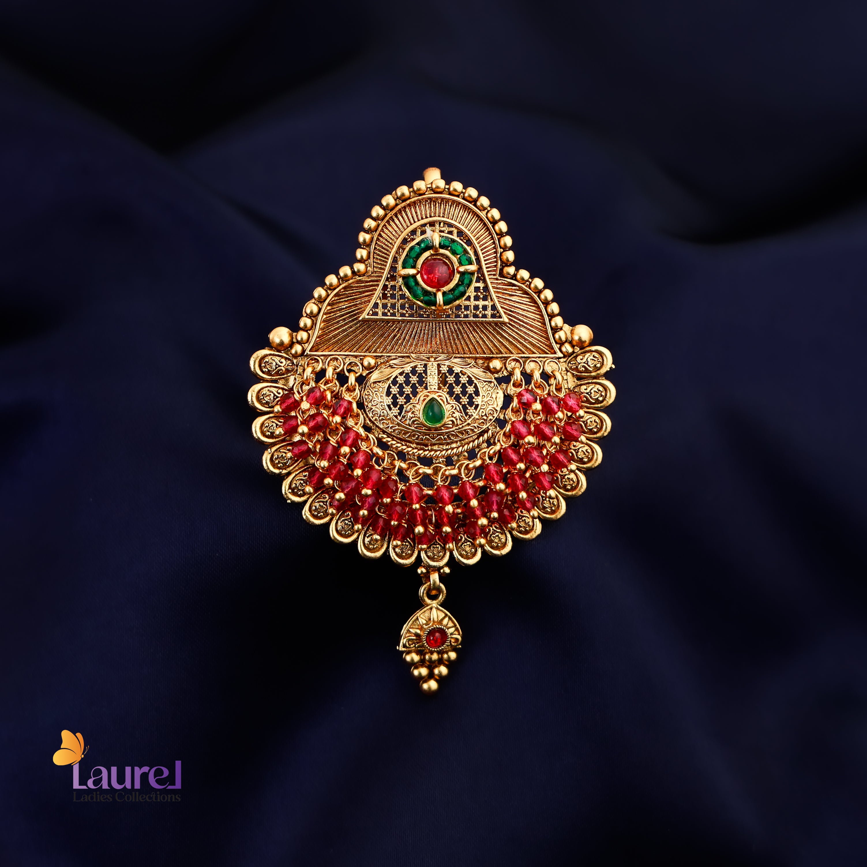 Traditional Tourmaline Hair Brooch