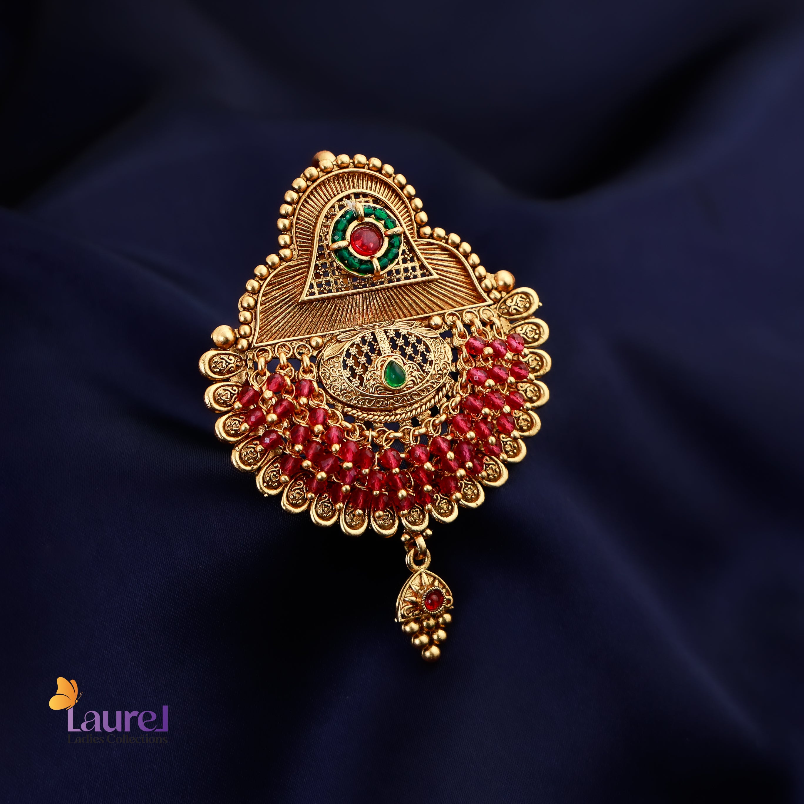 Traditional Tourmaline Hair Brooch