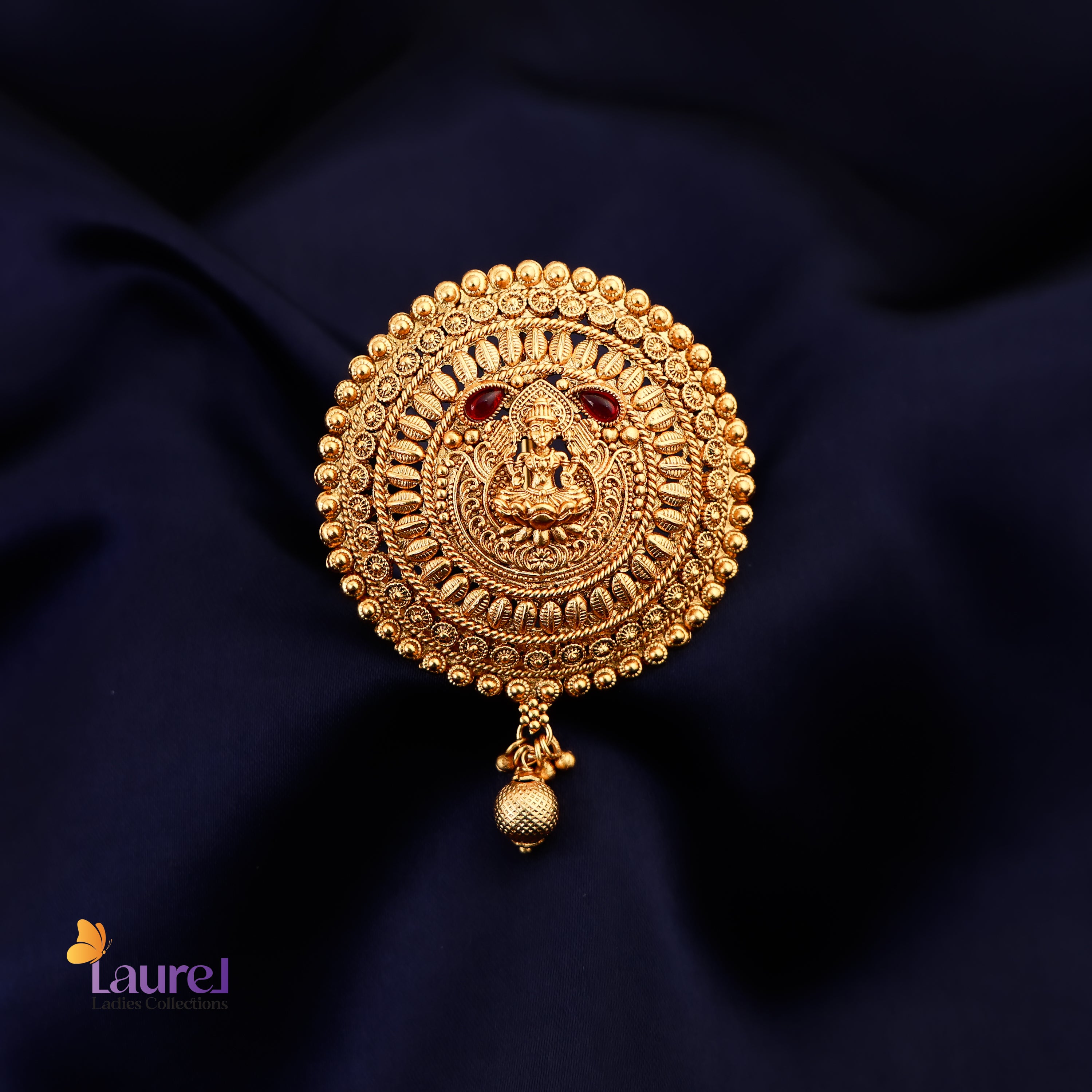 Devi Golden Pearl Hair Brooch