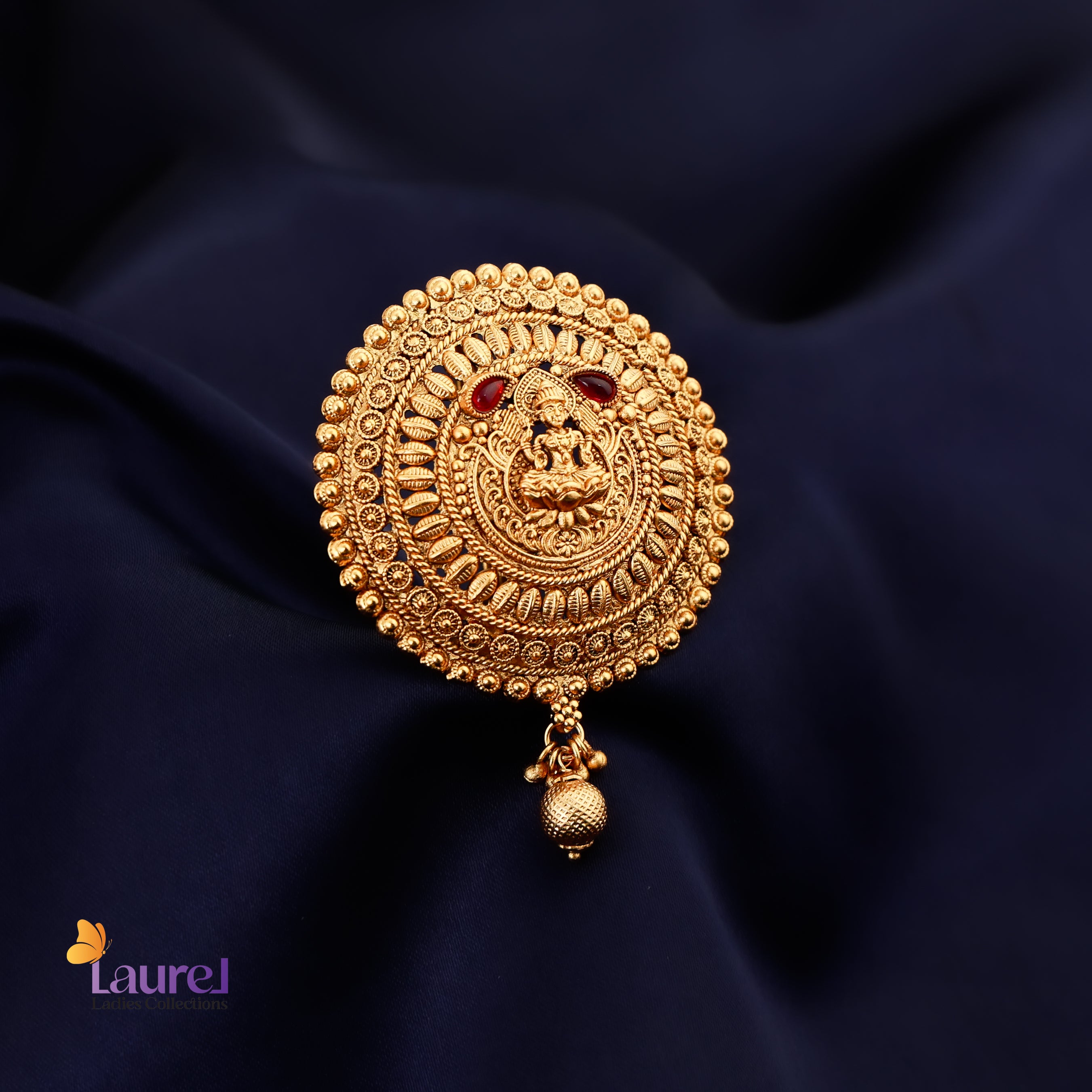 Devi Golden Pearl Hair Brooch