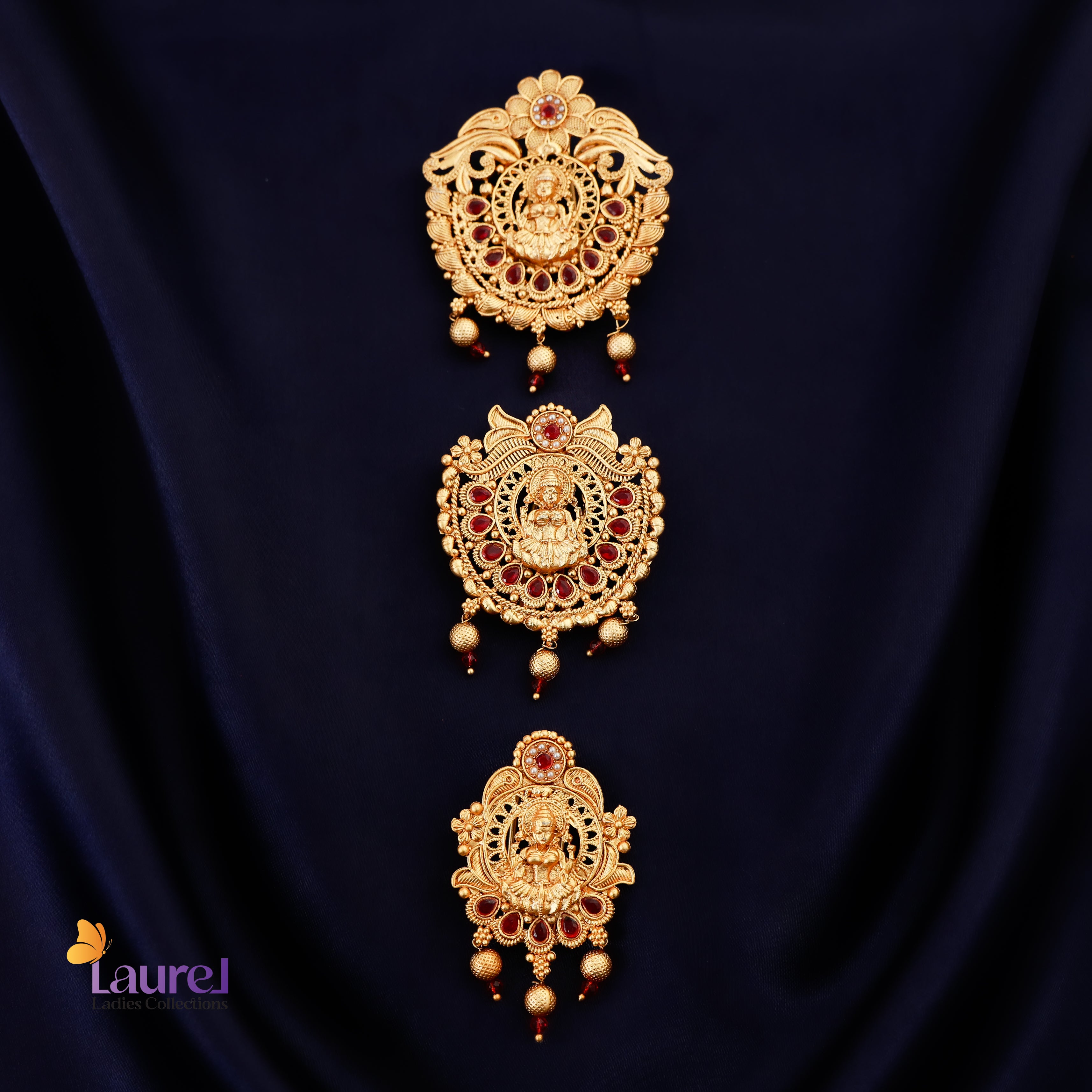 3 Size Golden Pearl Hair Pin