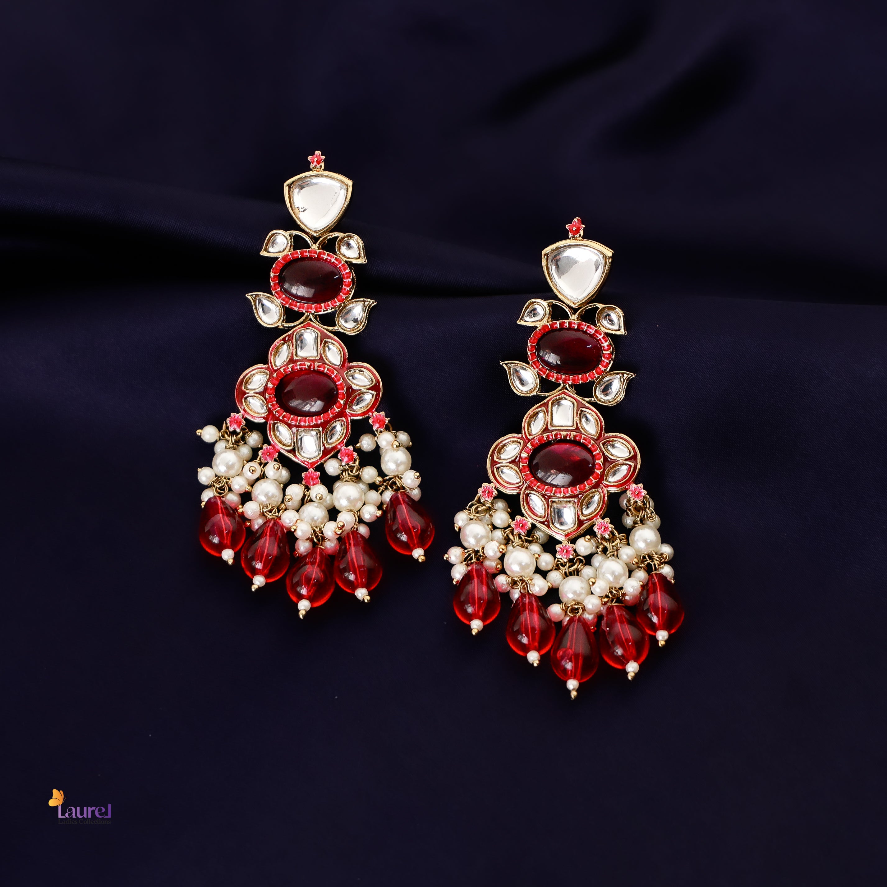 Kundan Bead Polki Earring