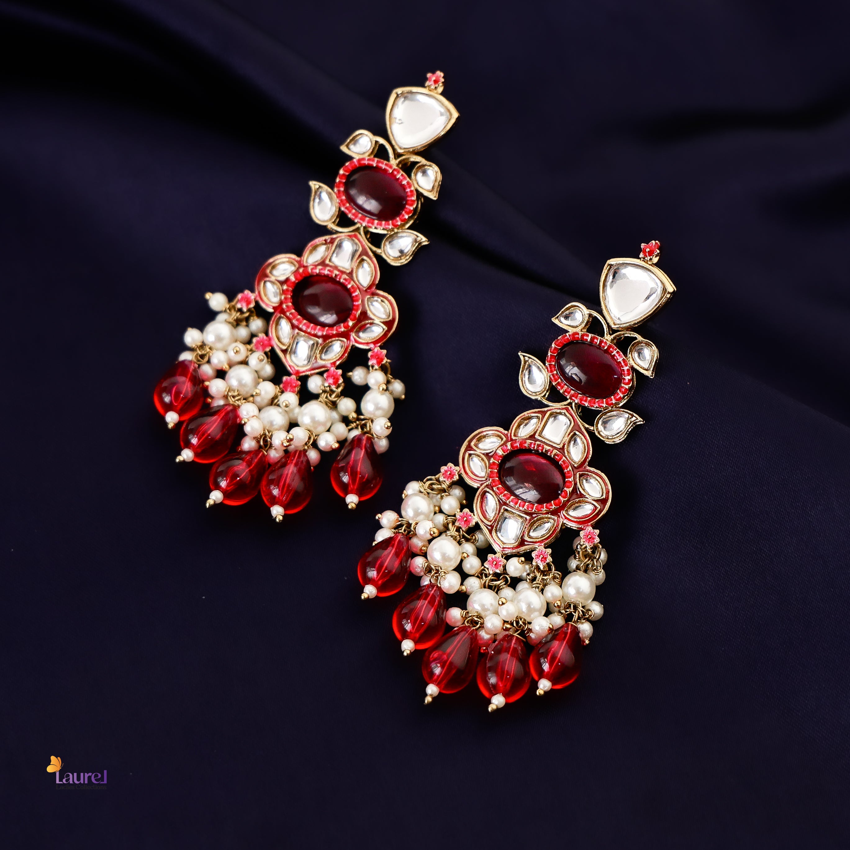 Kundan Bead Polki Earring