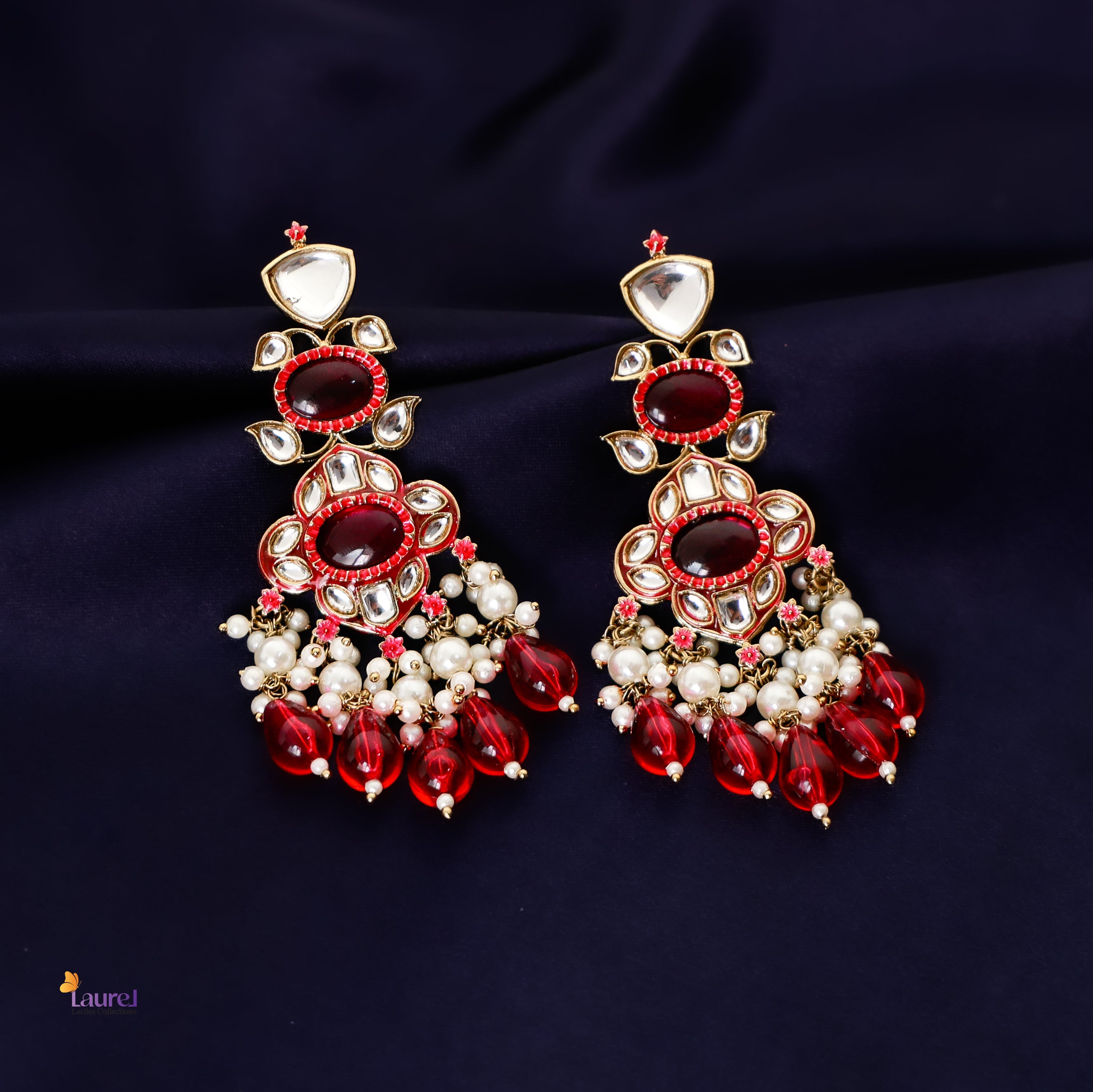 Kundan Bead Polki Earring