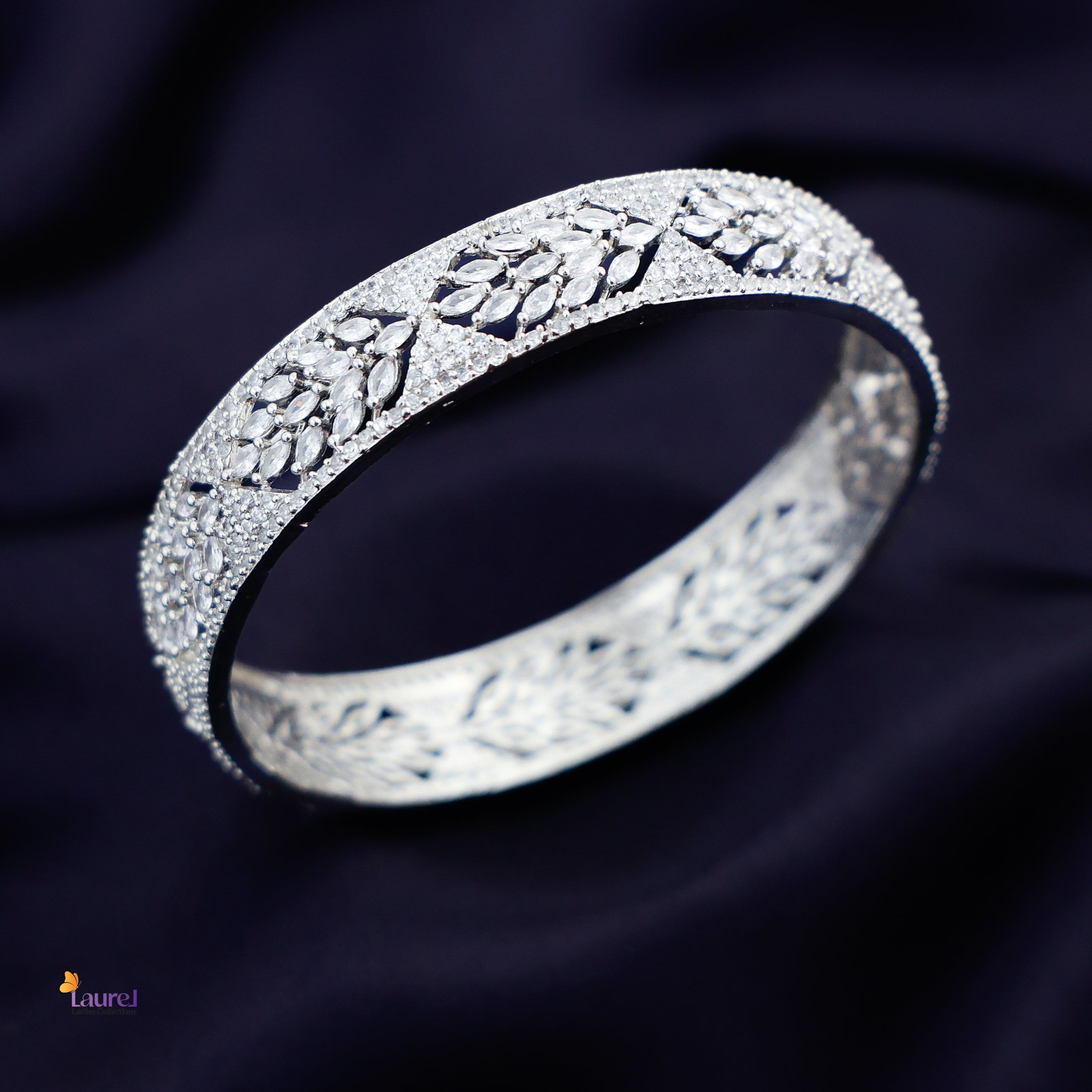 AD Stone Petal Bangle