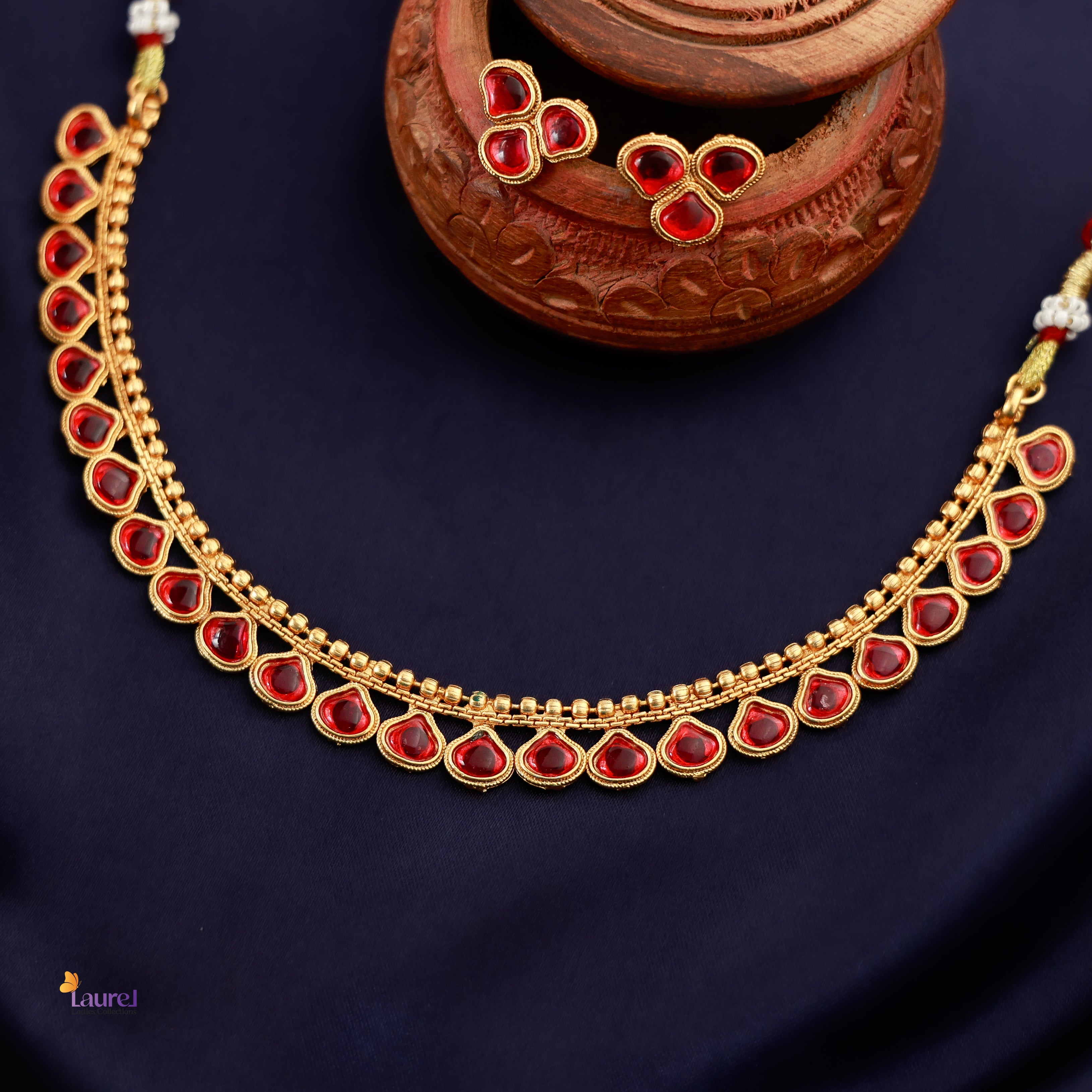 Drop Traditional Necklace with Earring