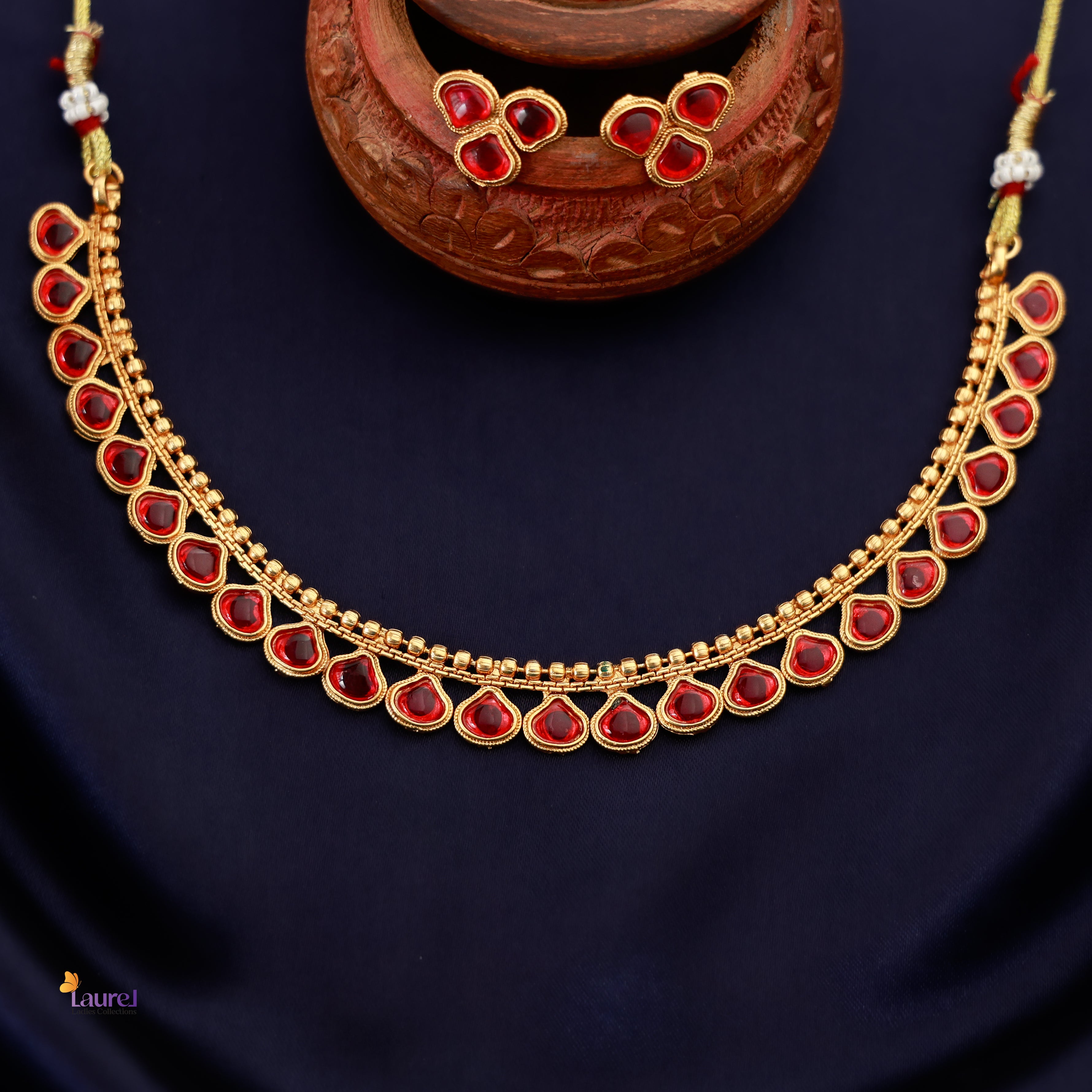 Drop Traditional Necklace with Earring