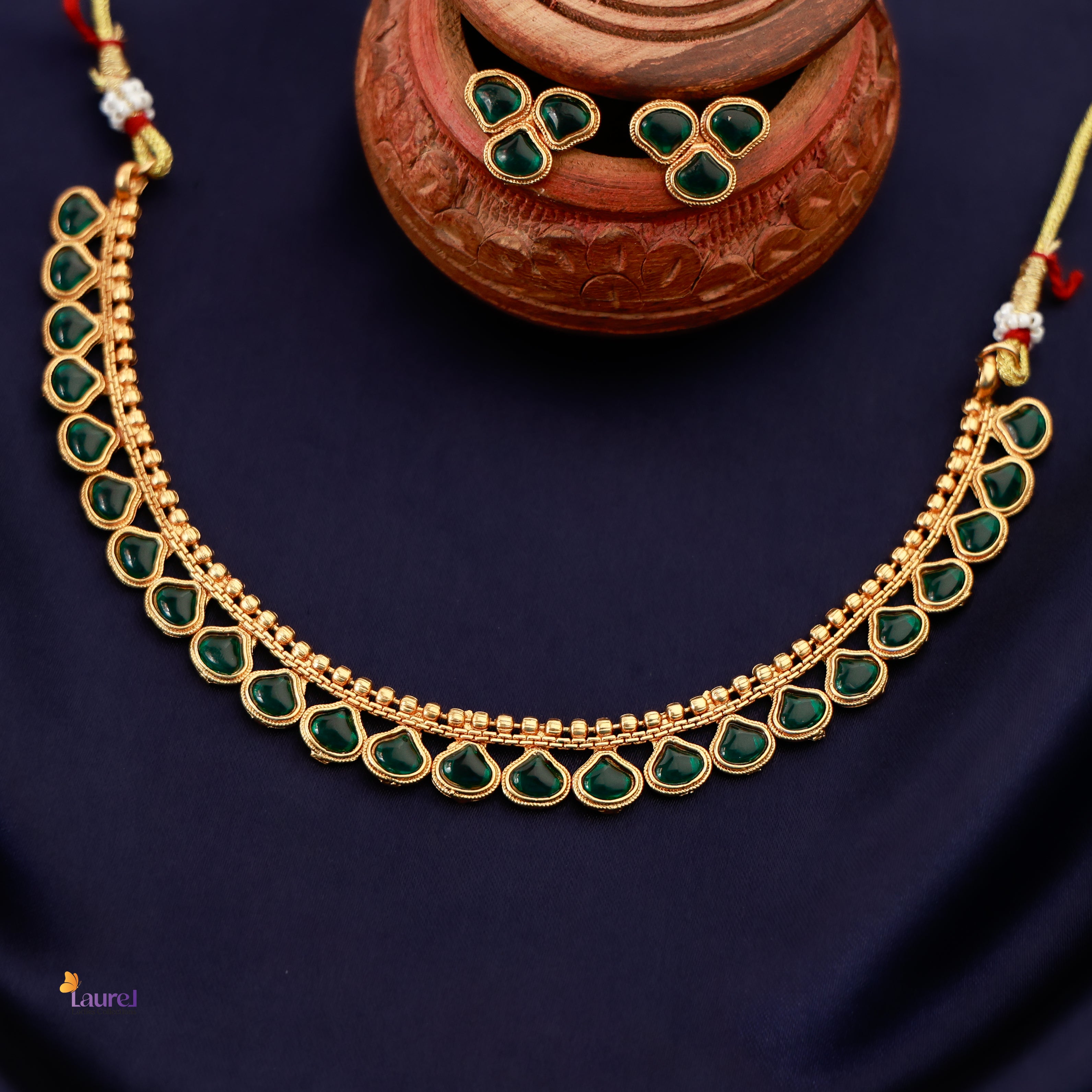 Drop Traditional Necklace with Earring