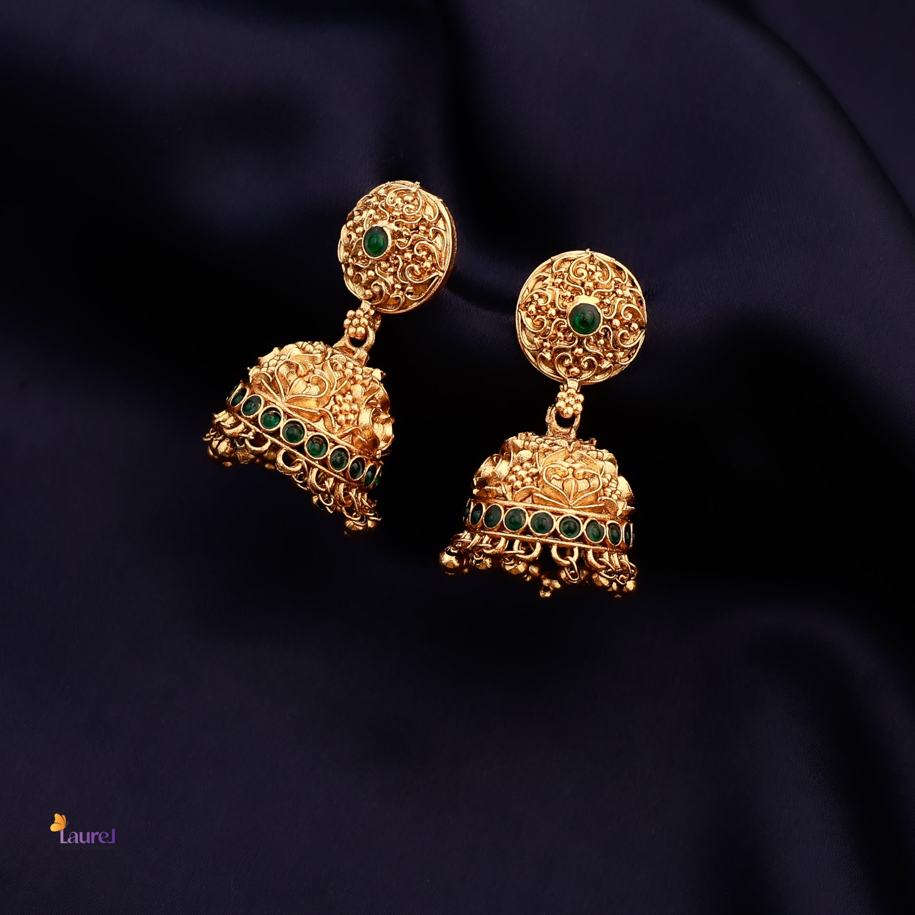 Elegant pearl drop jhumkas for festive wear
