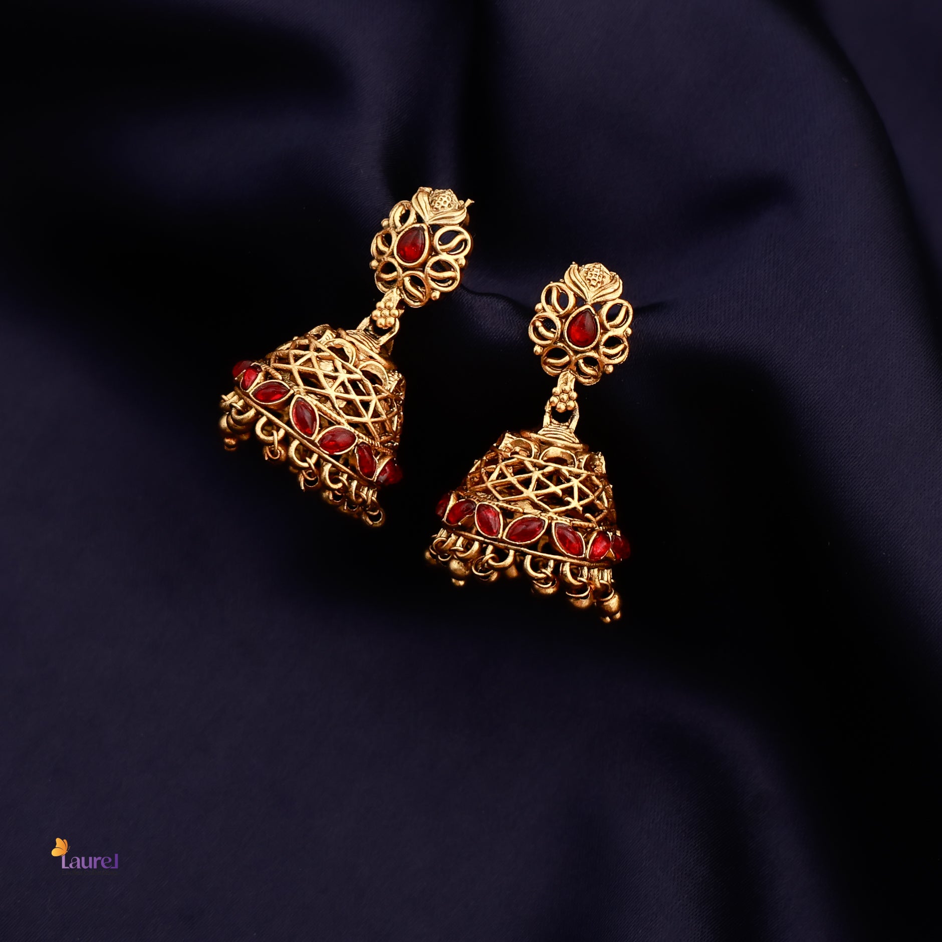 Elegant Pushpa-inspired jhumkas for festive wear