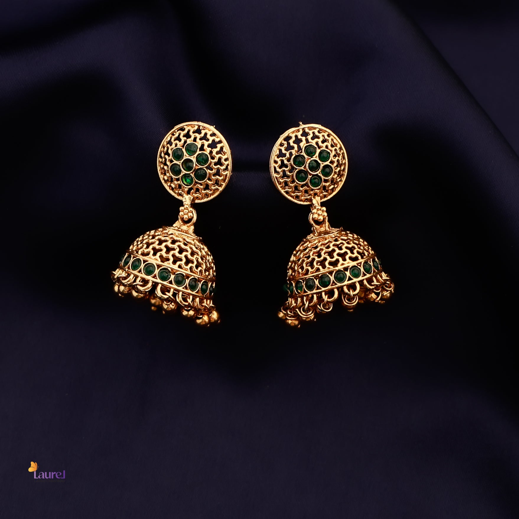Nakshatra Green Jhumkas