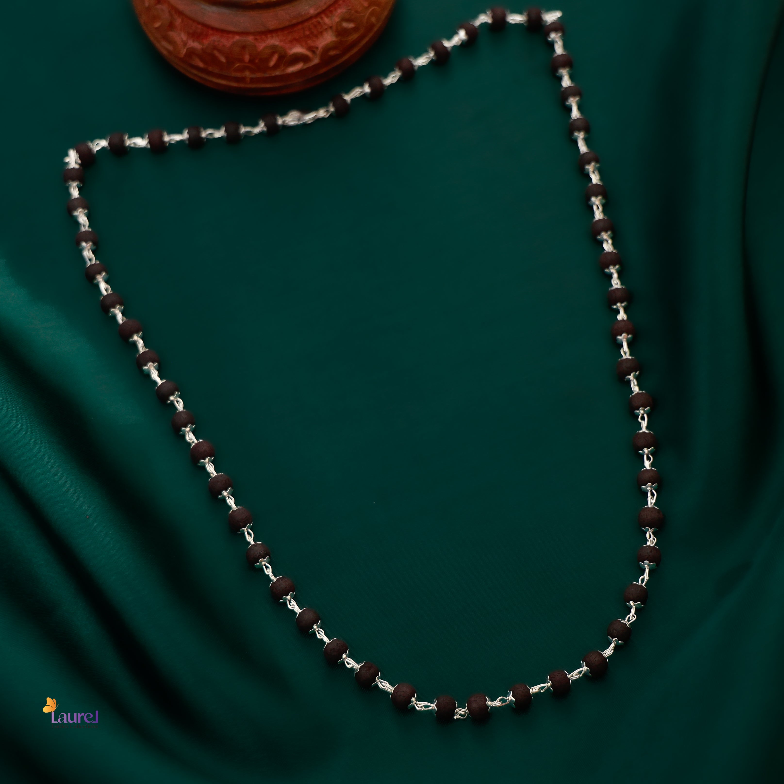 Traditional Karungali wooden necklace for men and women