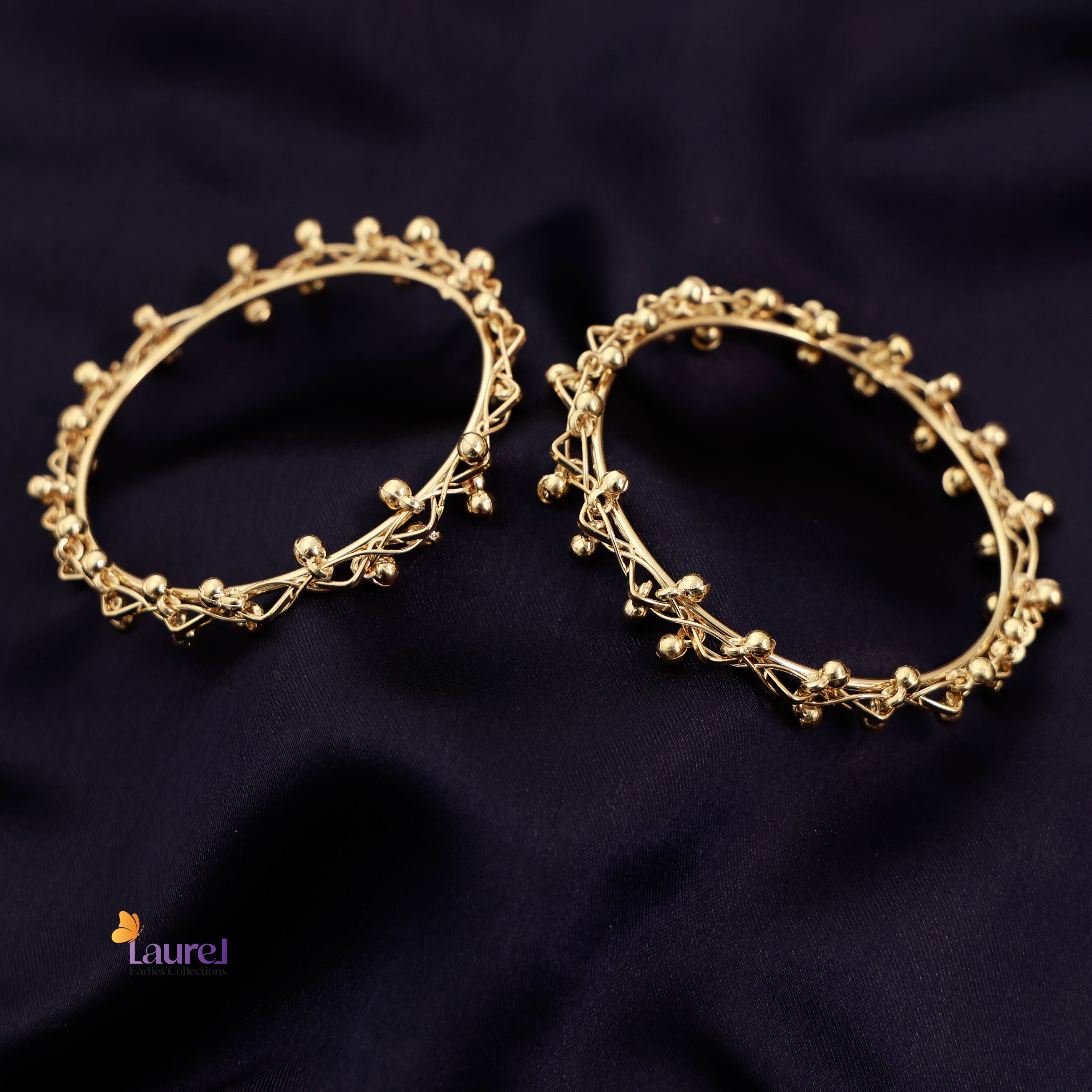 Ethnic ghungroo bangles with gold finish