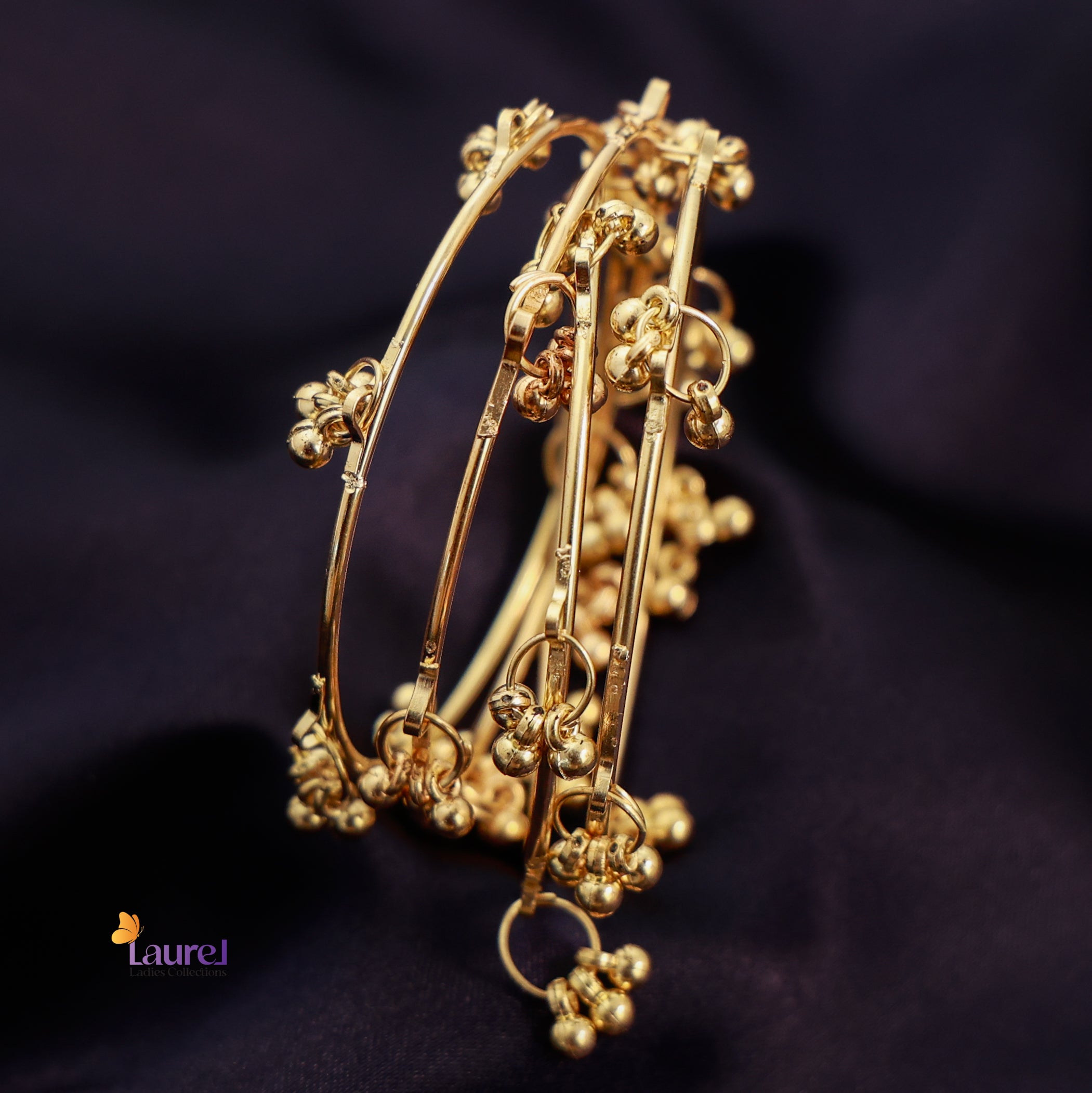 Traditional Indian ethnic bangles with ghungroo detailing