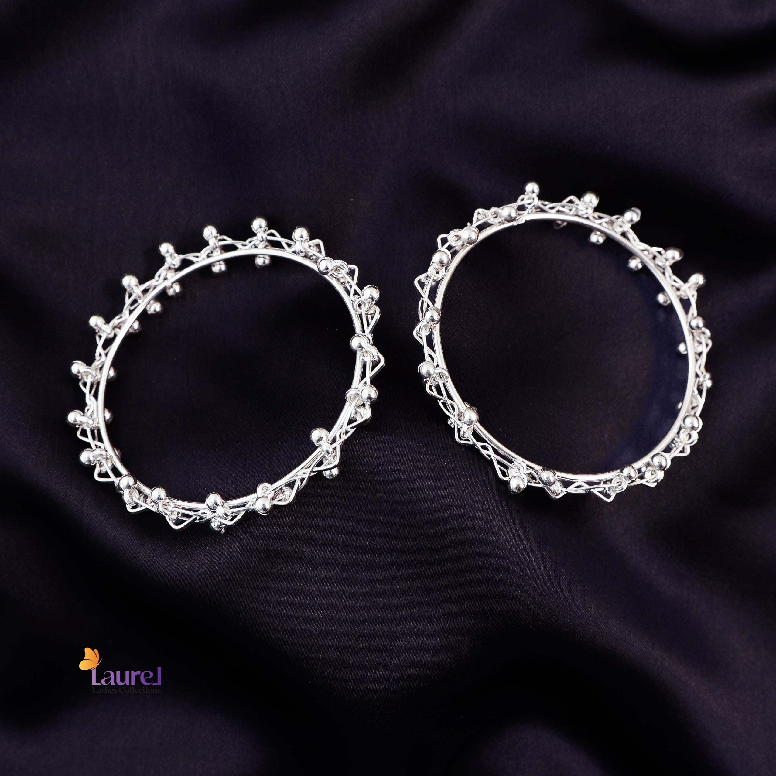 Elegant silver ghungroo bangles for weddings and festivals