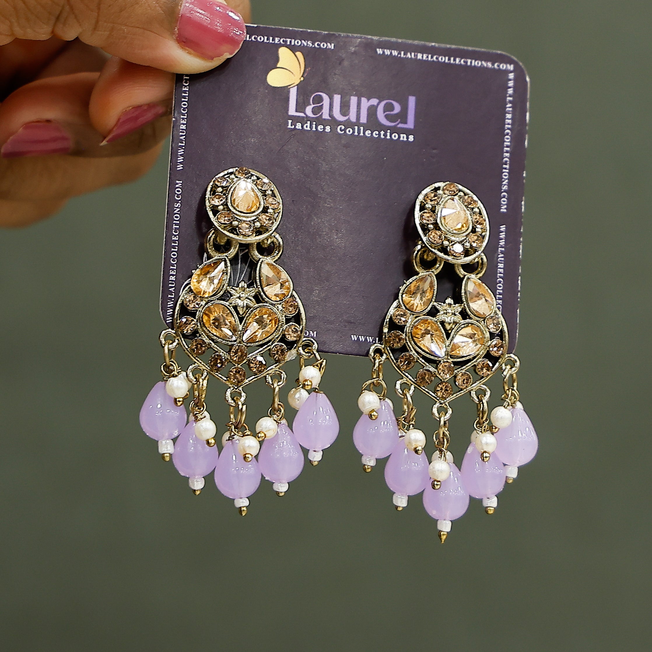 Elegant lavender dangler earrings for women
