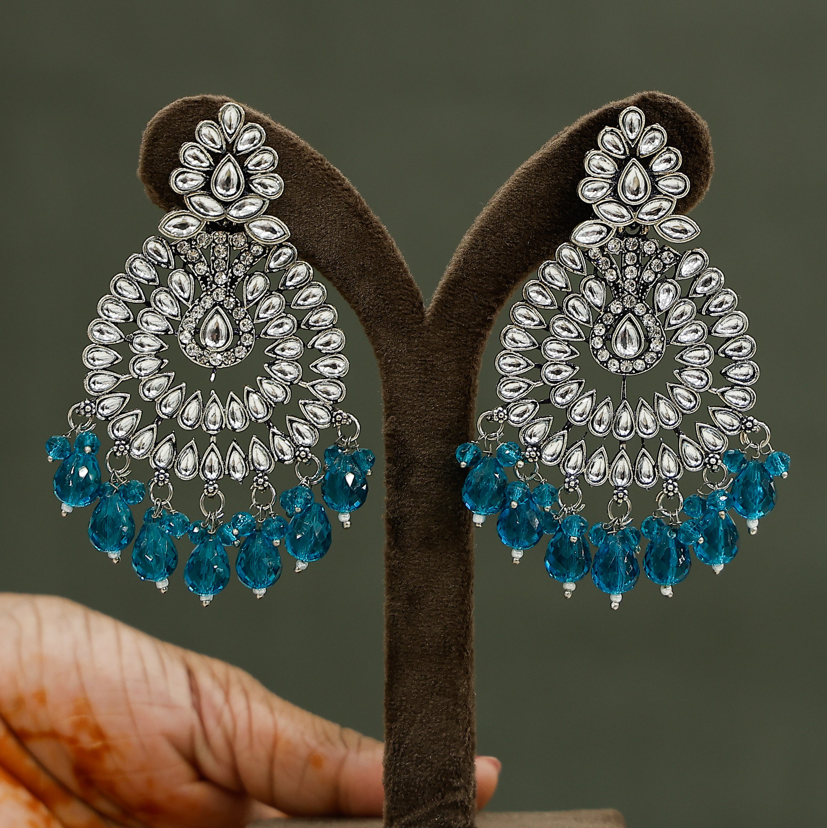 Elegant Polki and Kundan dangler earrings for women