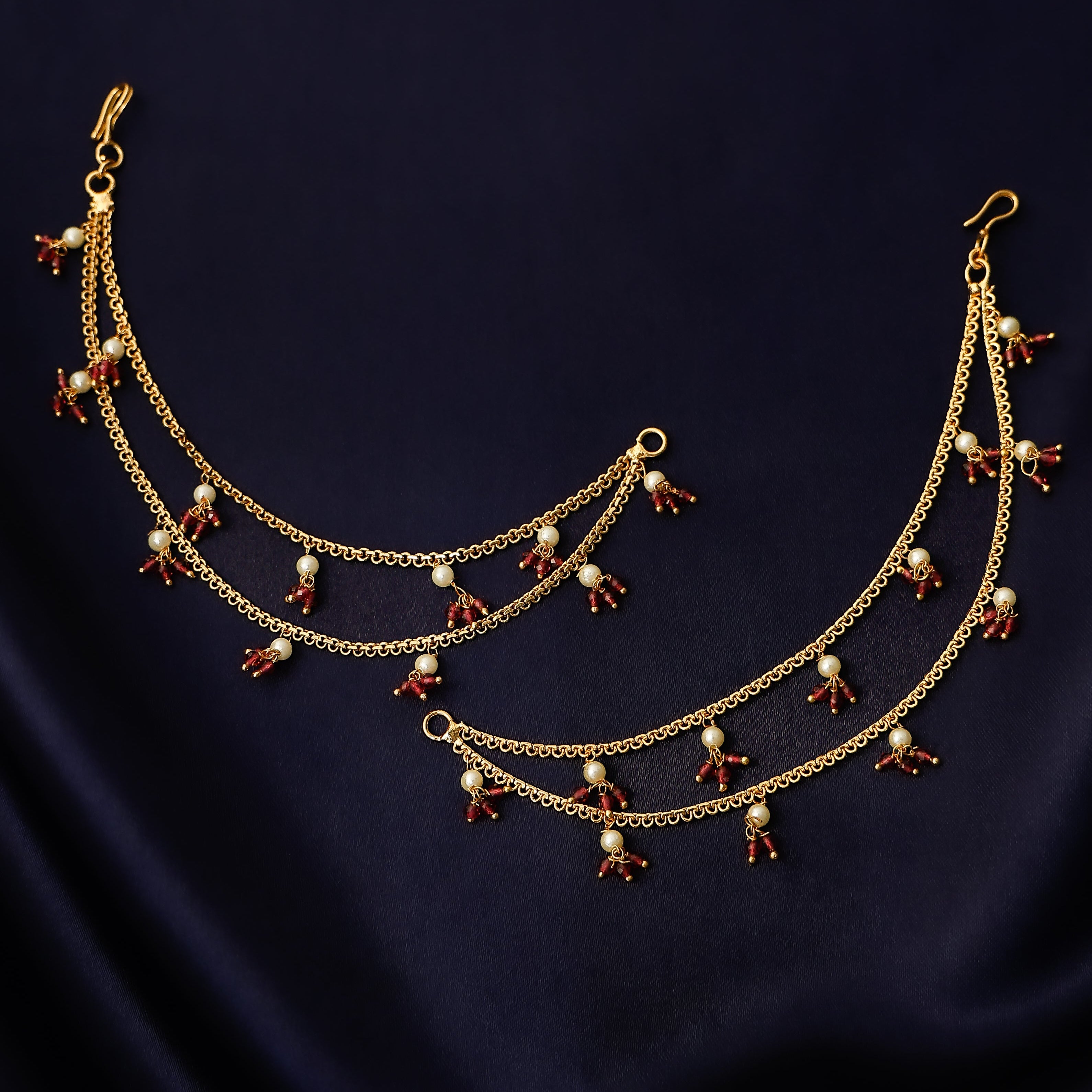 Ruby Layer Pearl Matty traditional bridal hair accessory