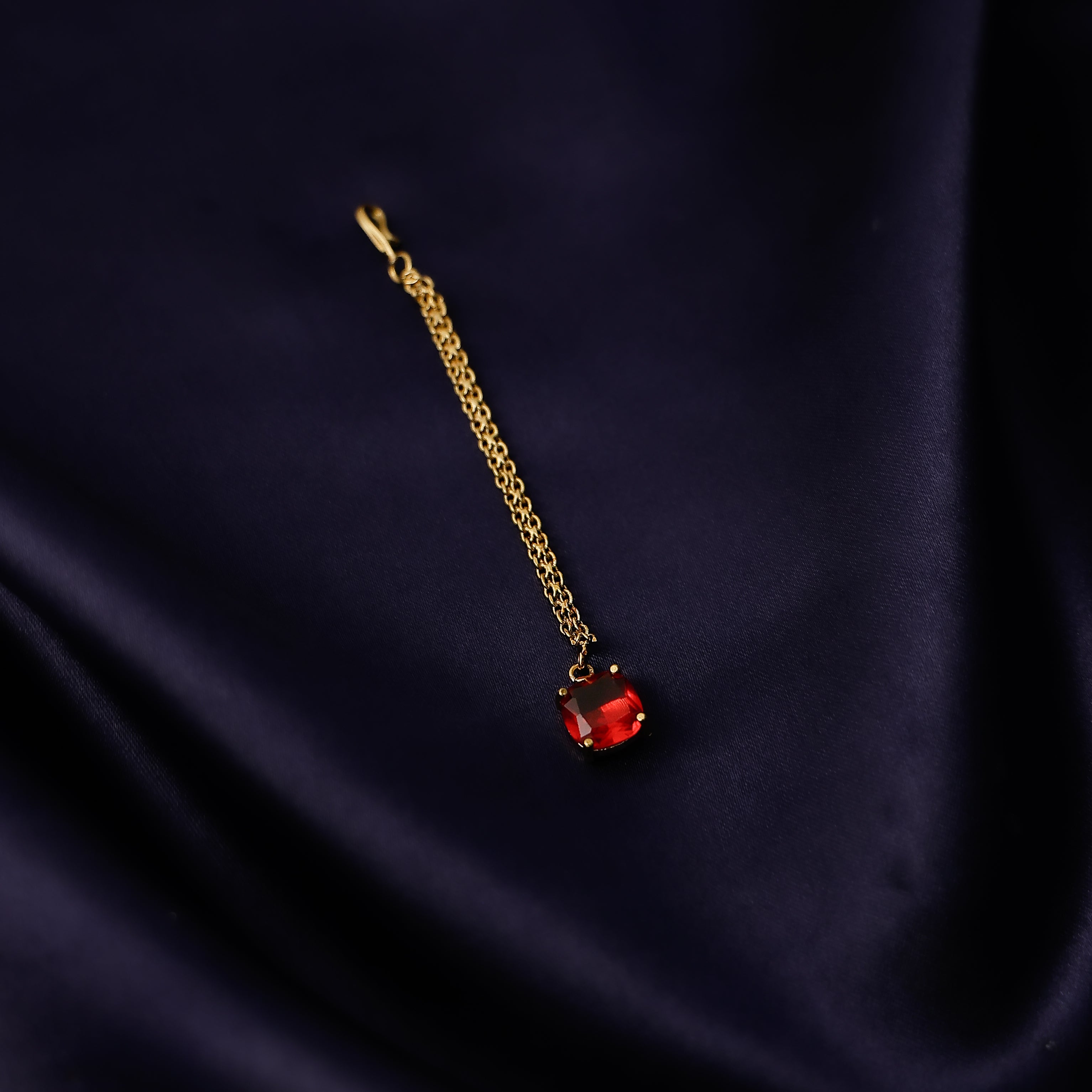Beautiful square pendant tikka for traditional outfits