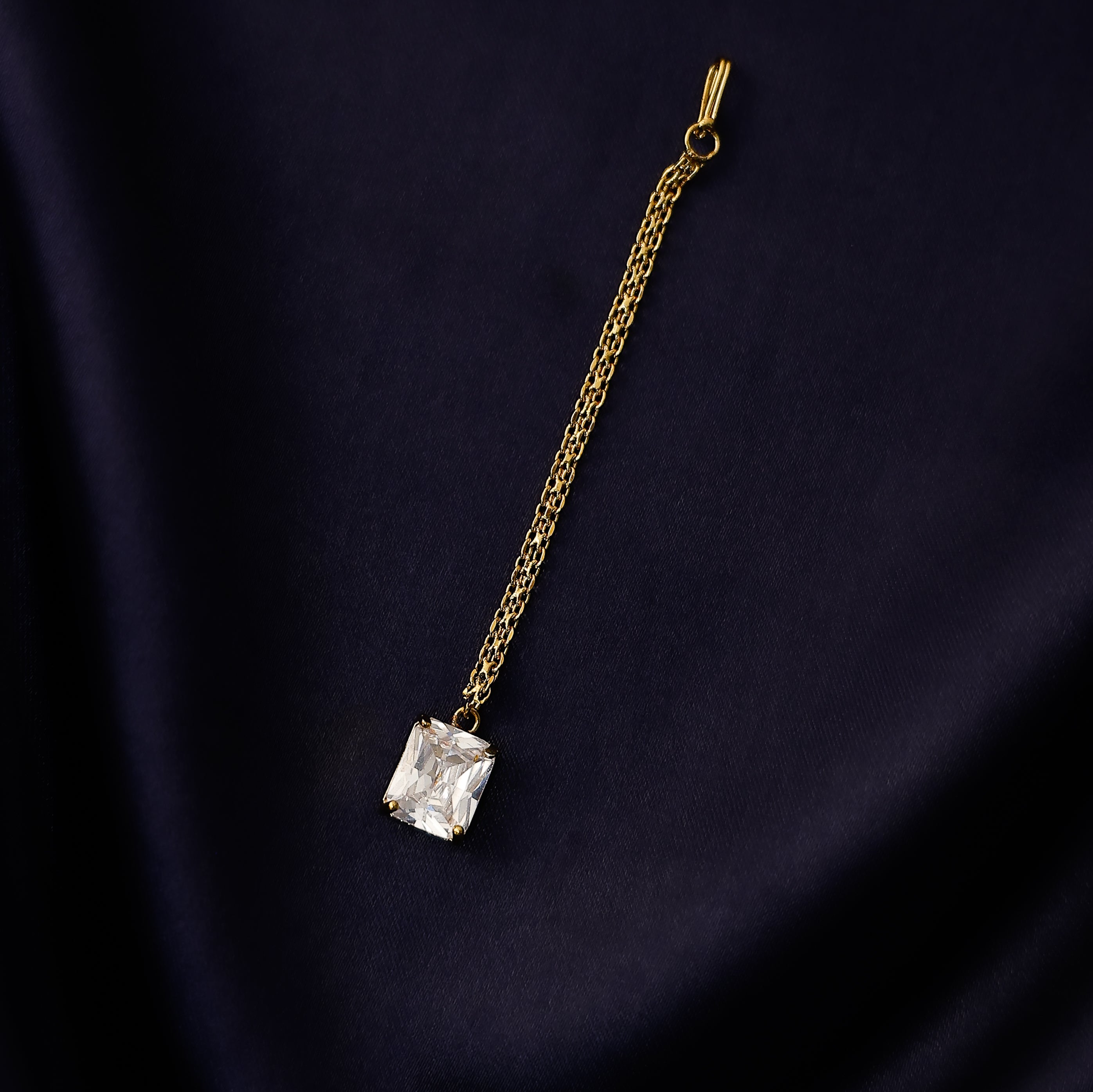 Lightweight square pendant tikka ethnic jewellery for women