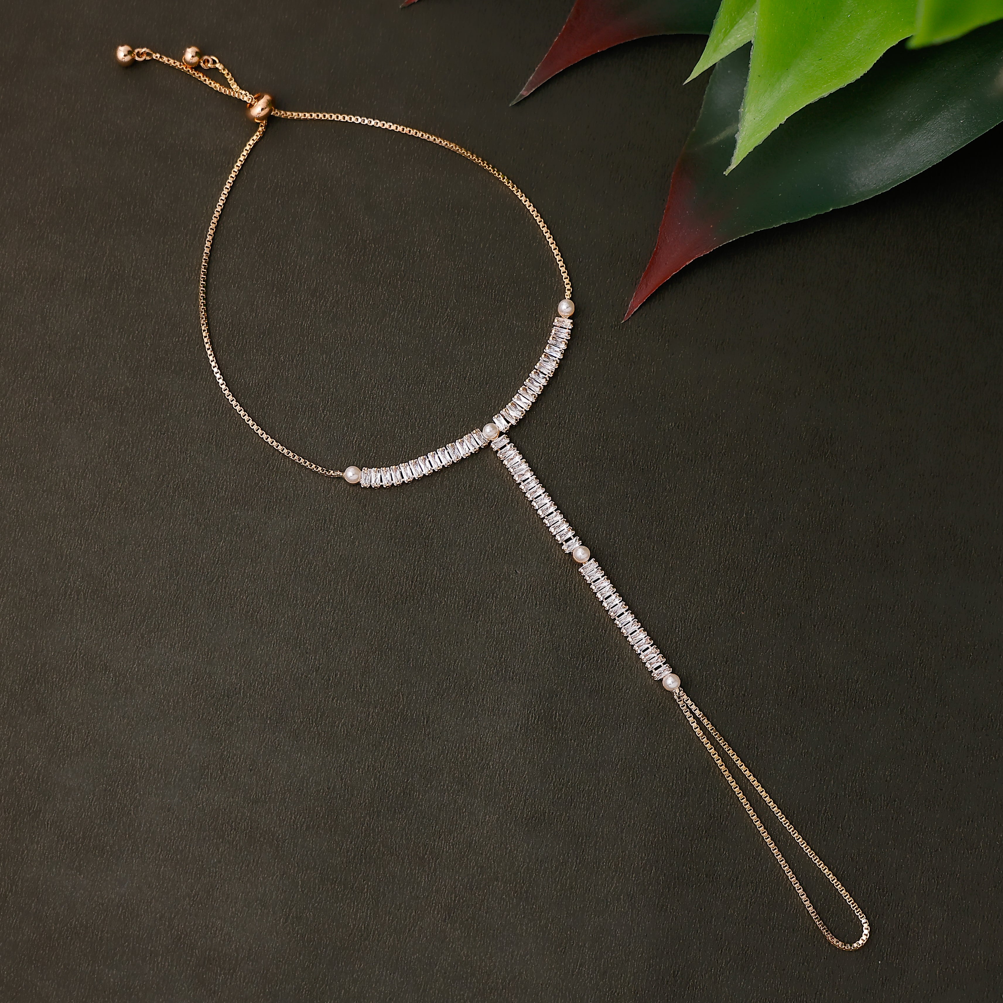 Celestial Pearl Hath Pan elegant pearl hand jewellery for women