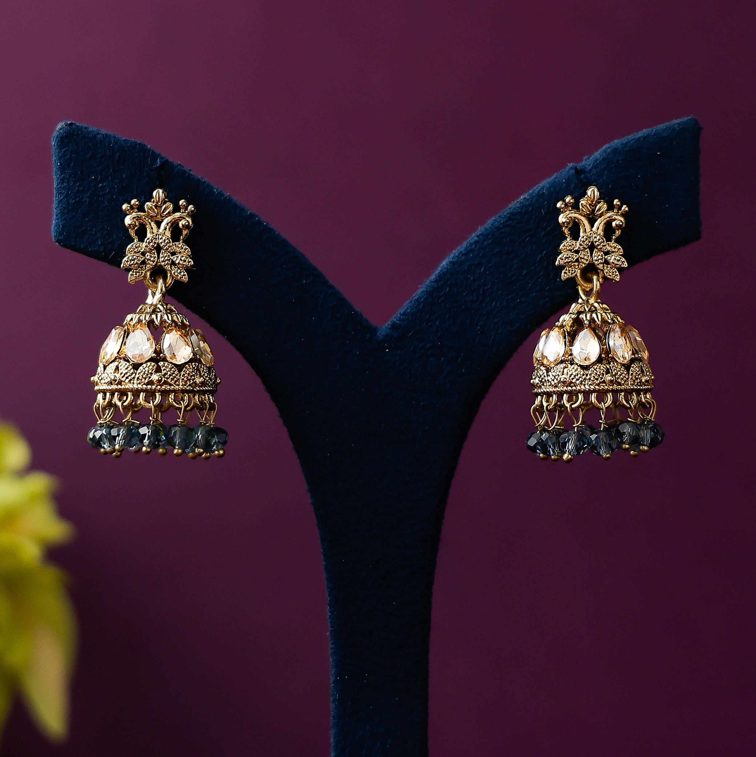 Ethnic Devi drop earrings for festive and bridal wear