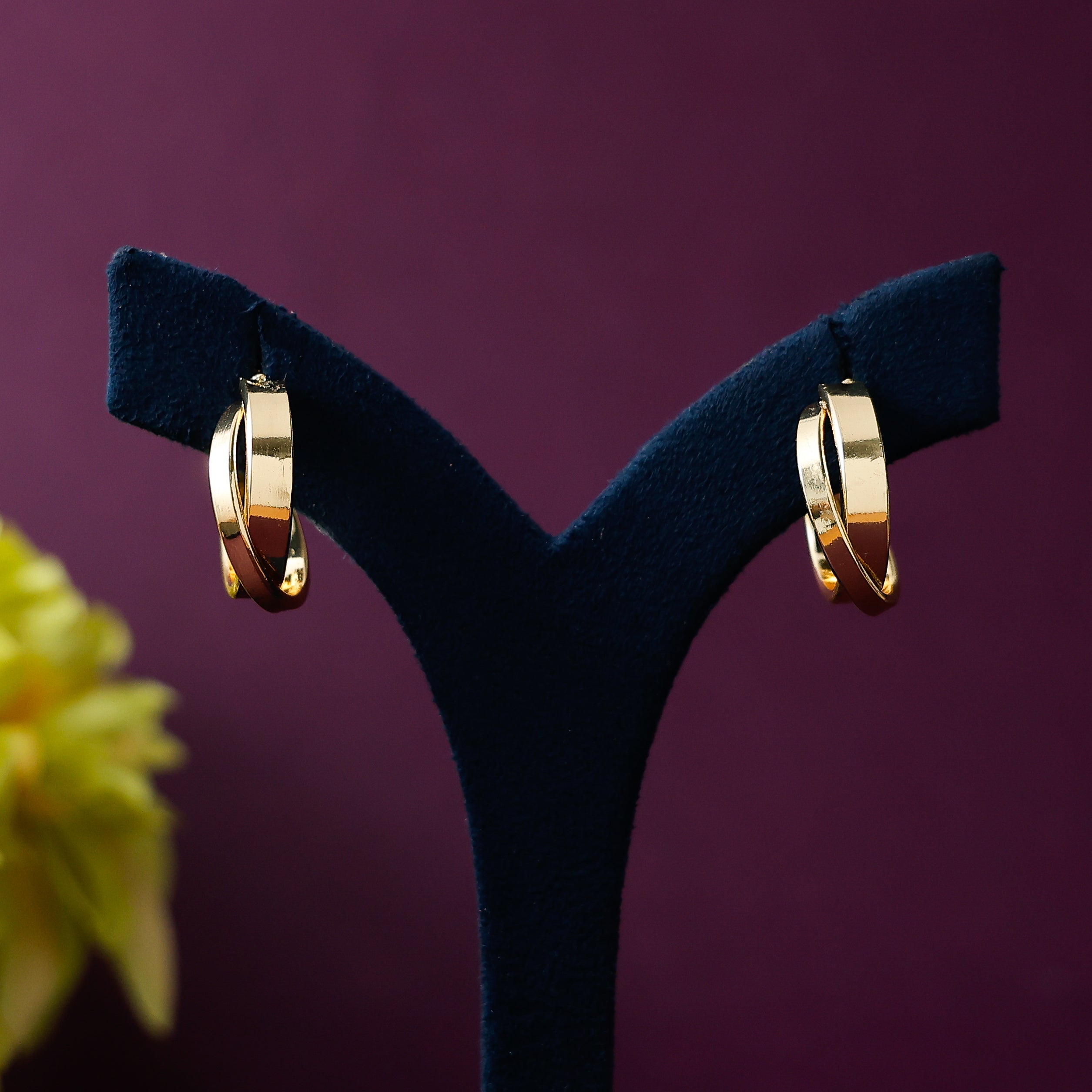 Golden Cross Hoops