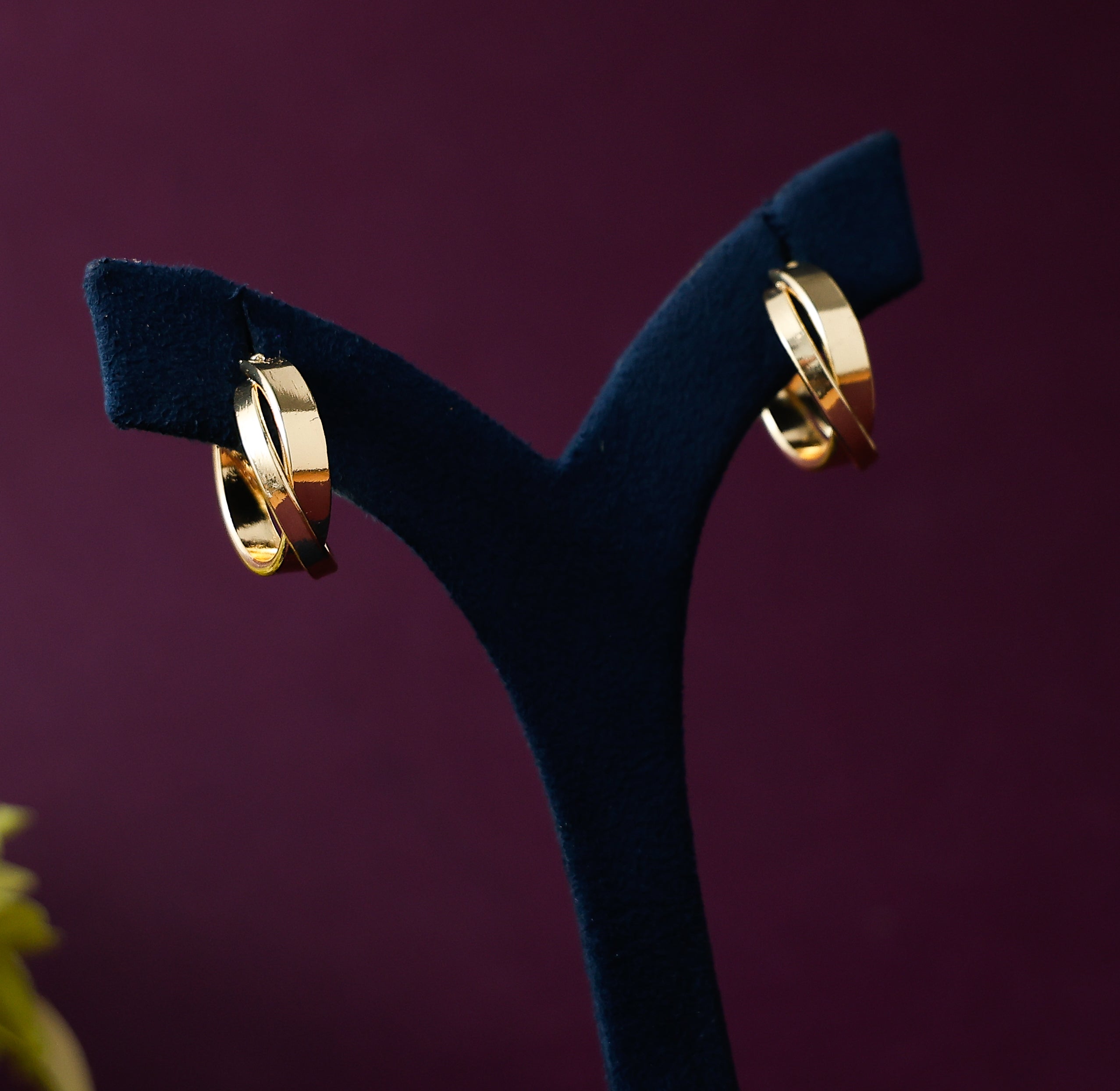 Golden Cross Hoops