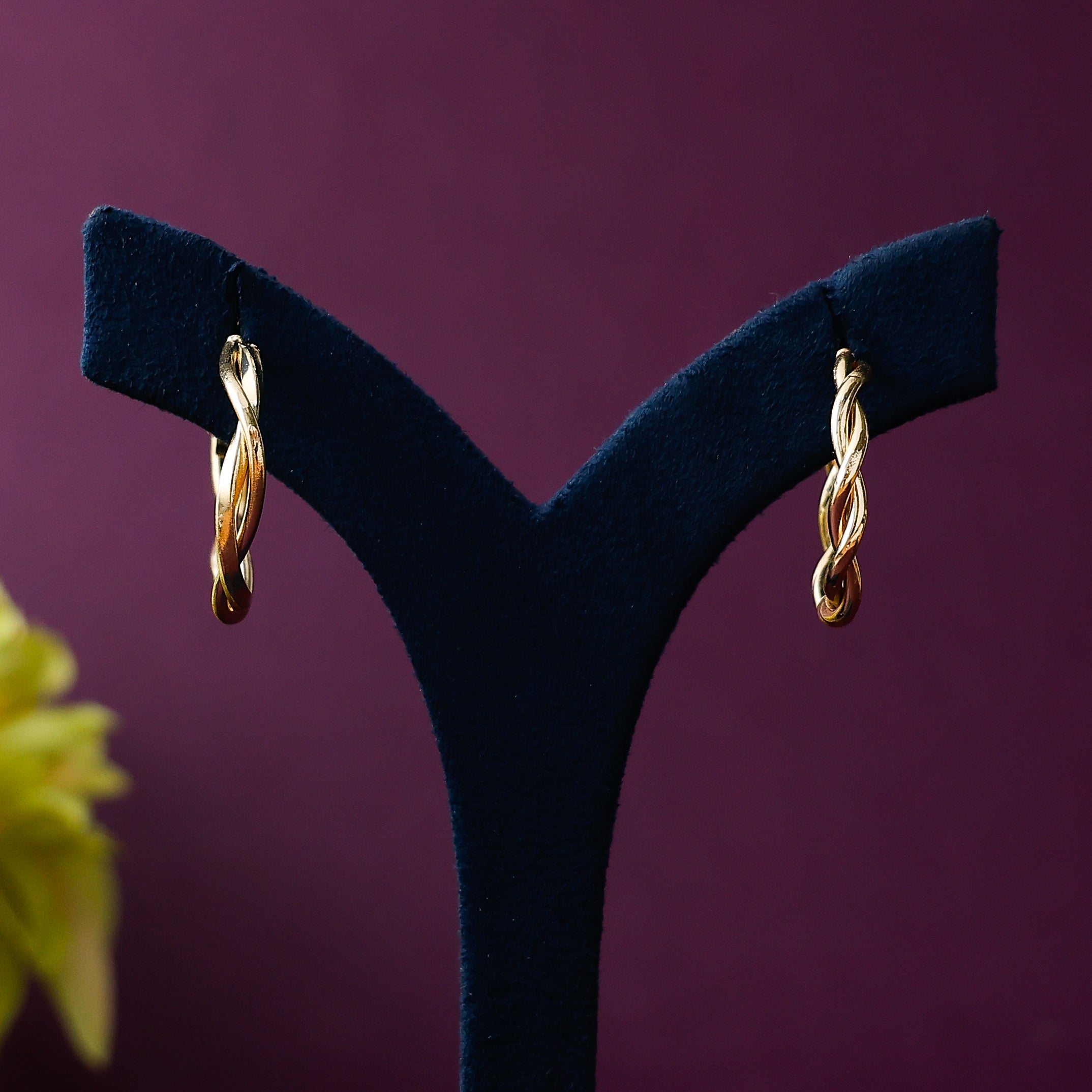 Golden Twisted Hoops