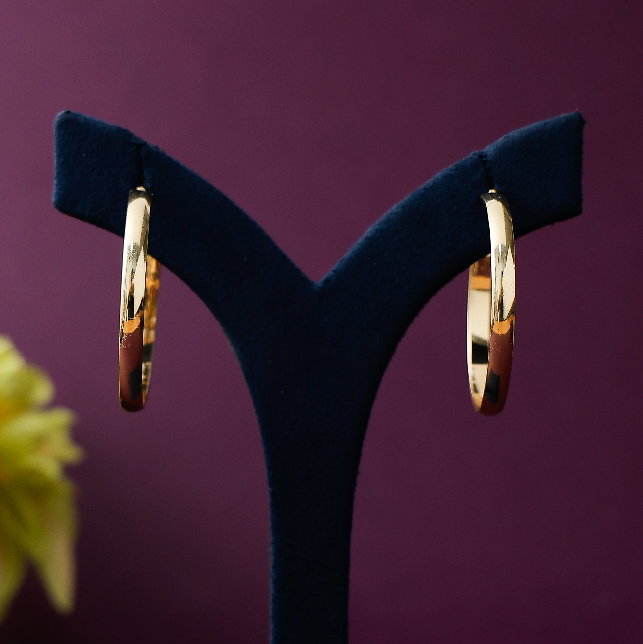 Elegant rounded gold hoops for casual and party wear