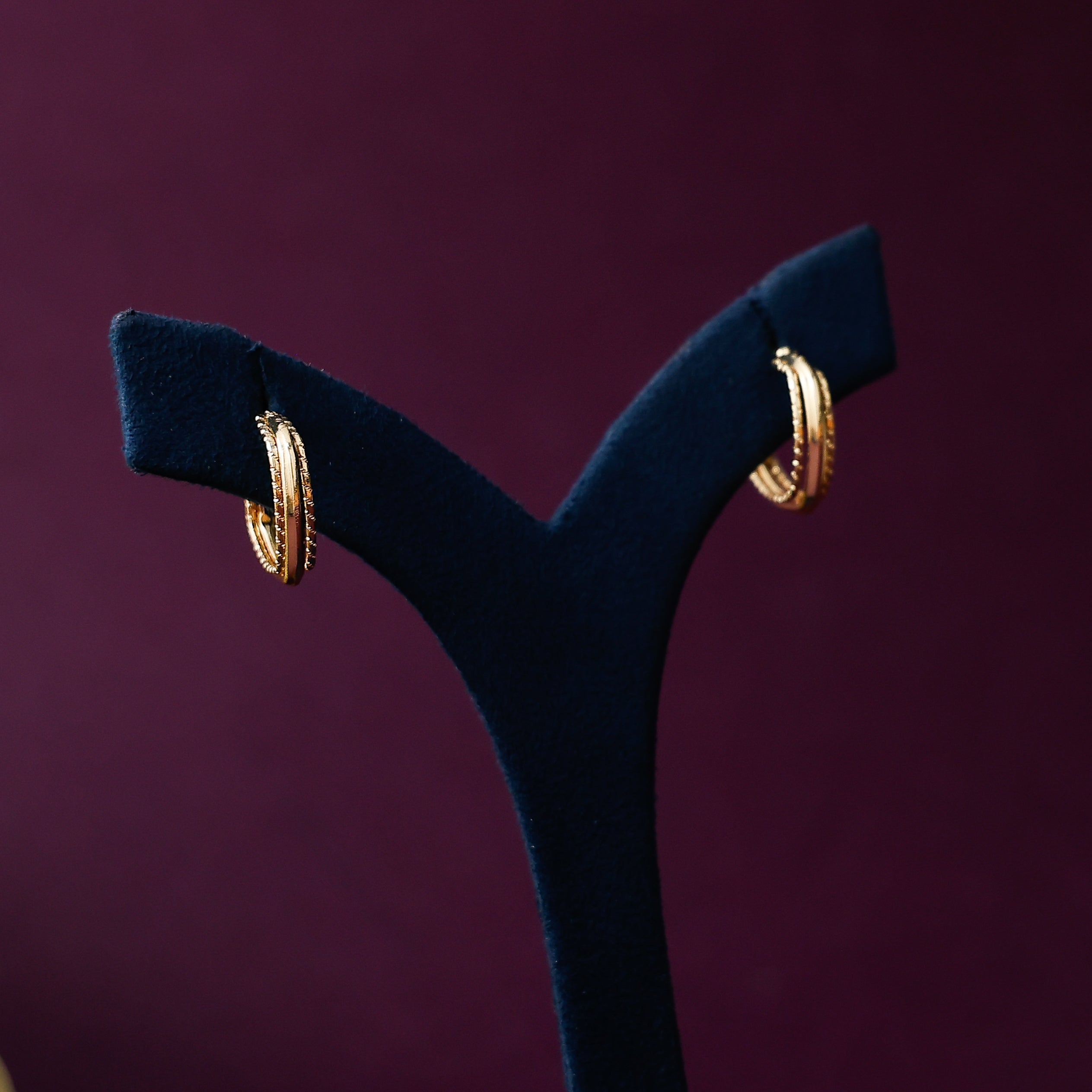 Golden Lined Hoops