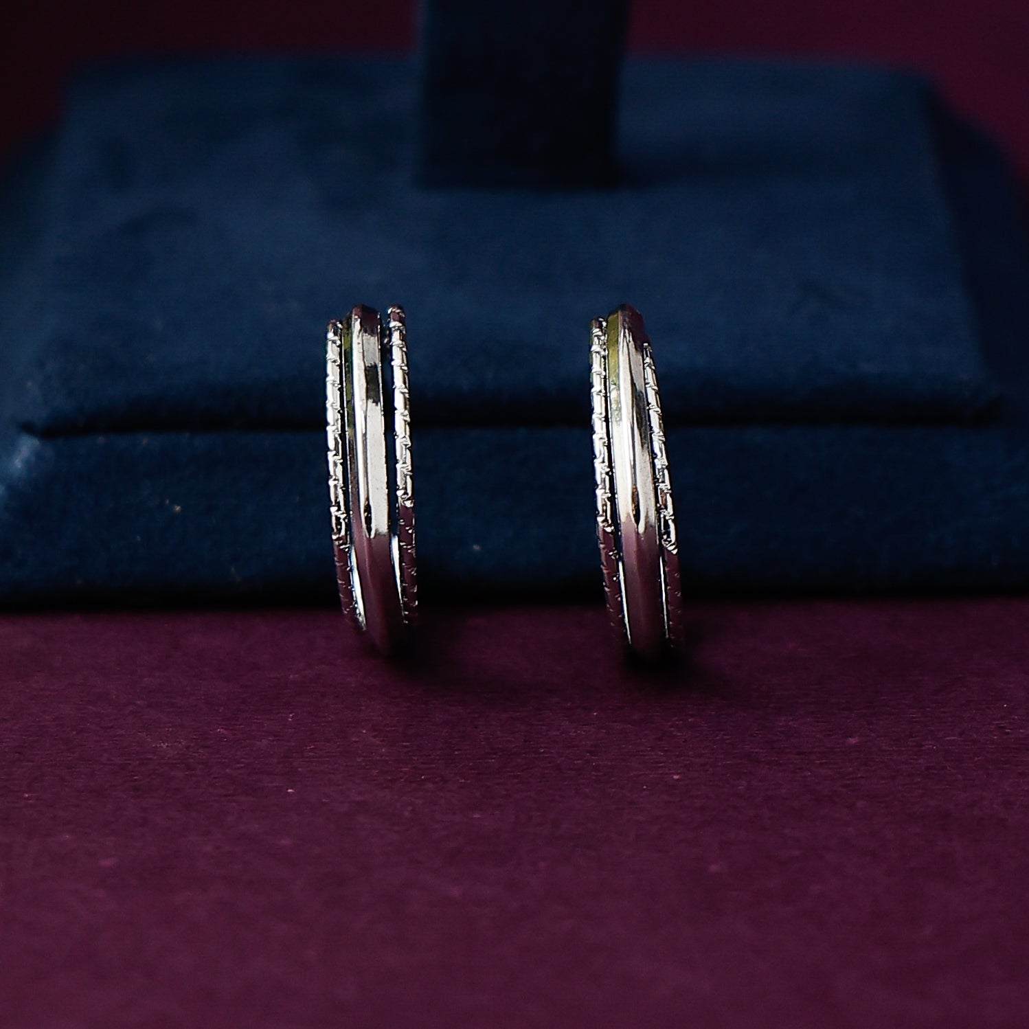 Silver Lined Hoops