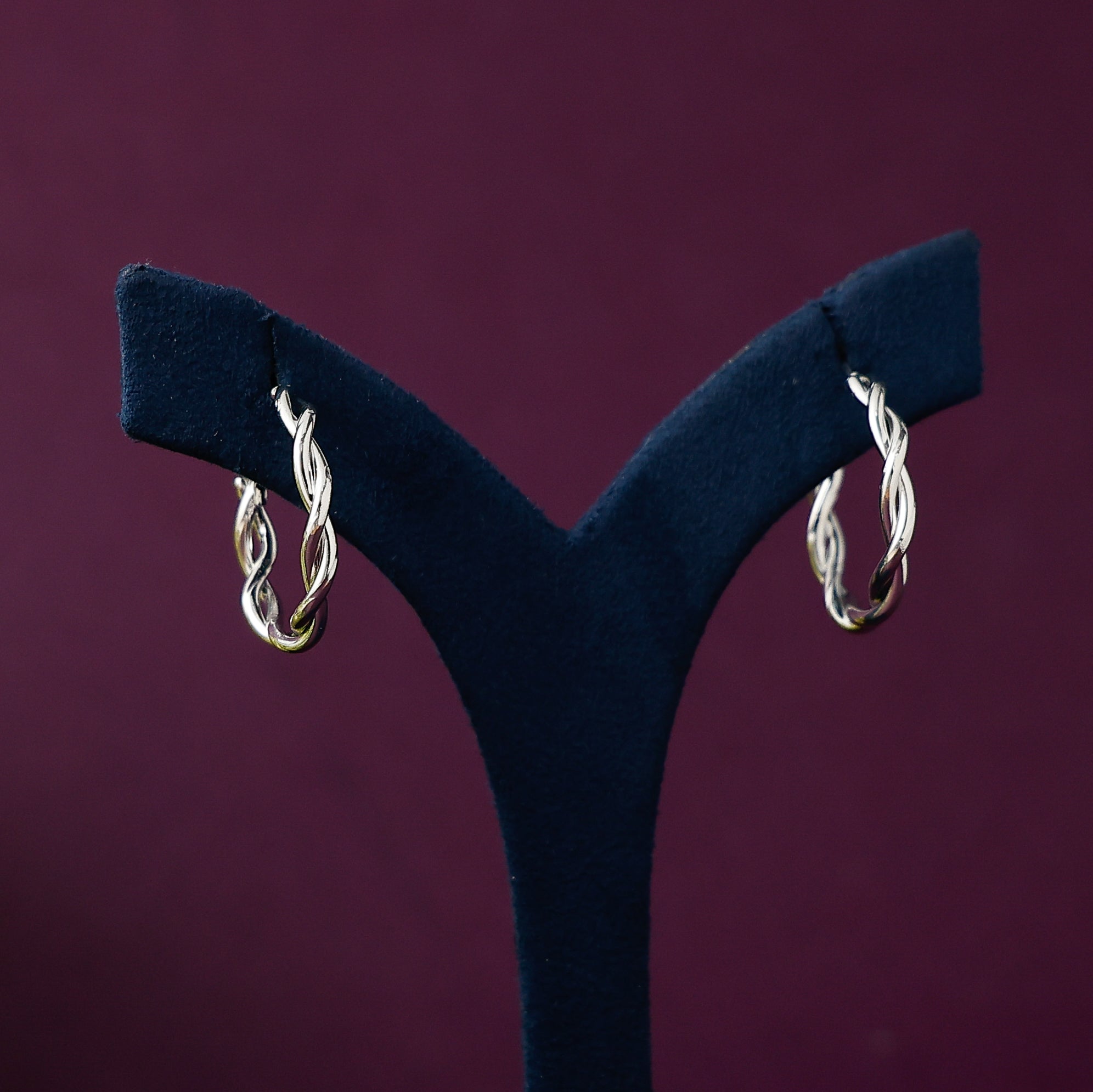 Twisted Silver Hoops