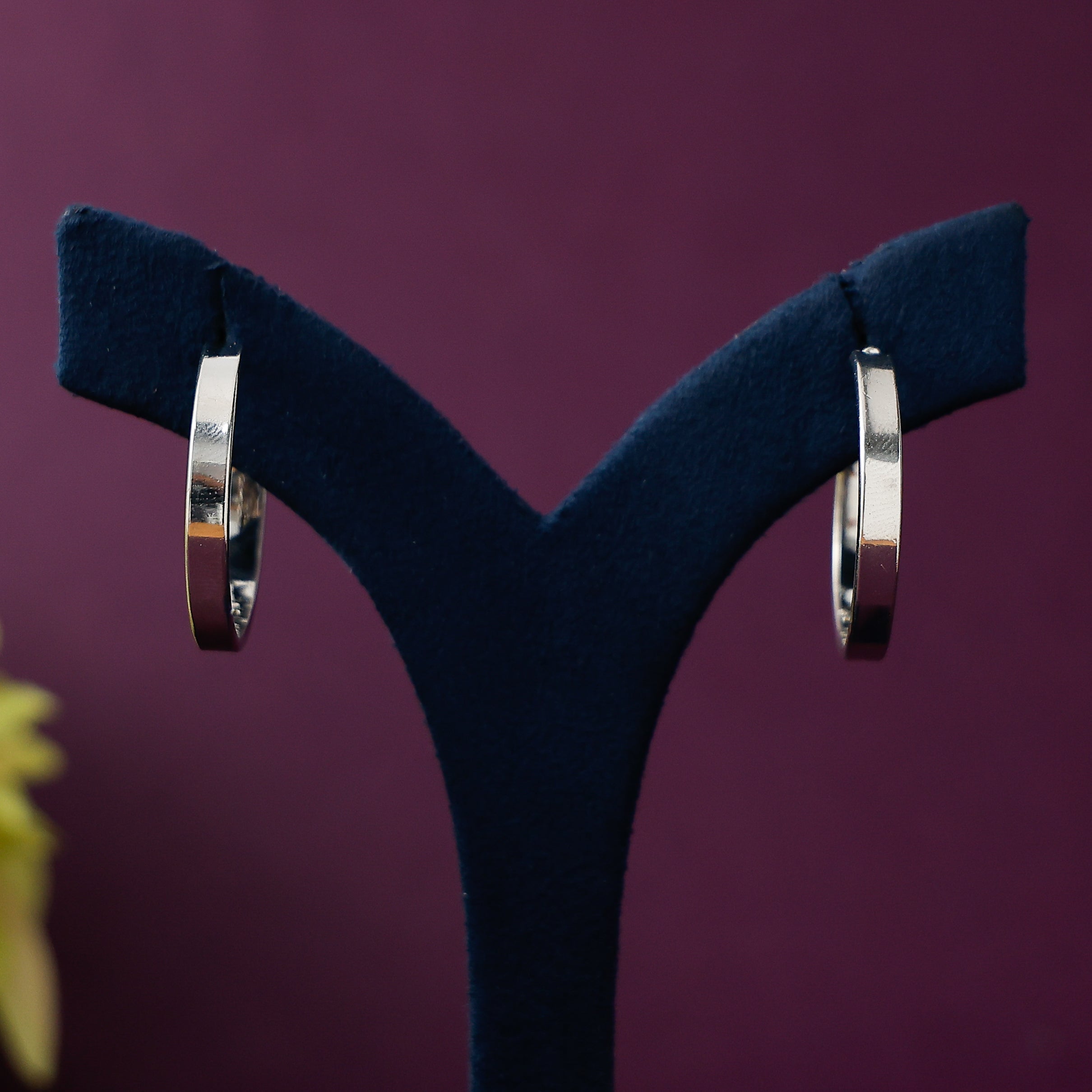 Silver Flat Hoops